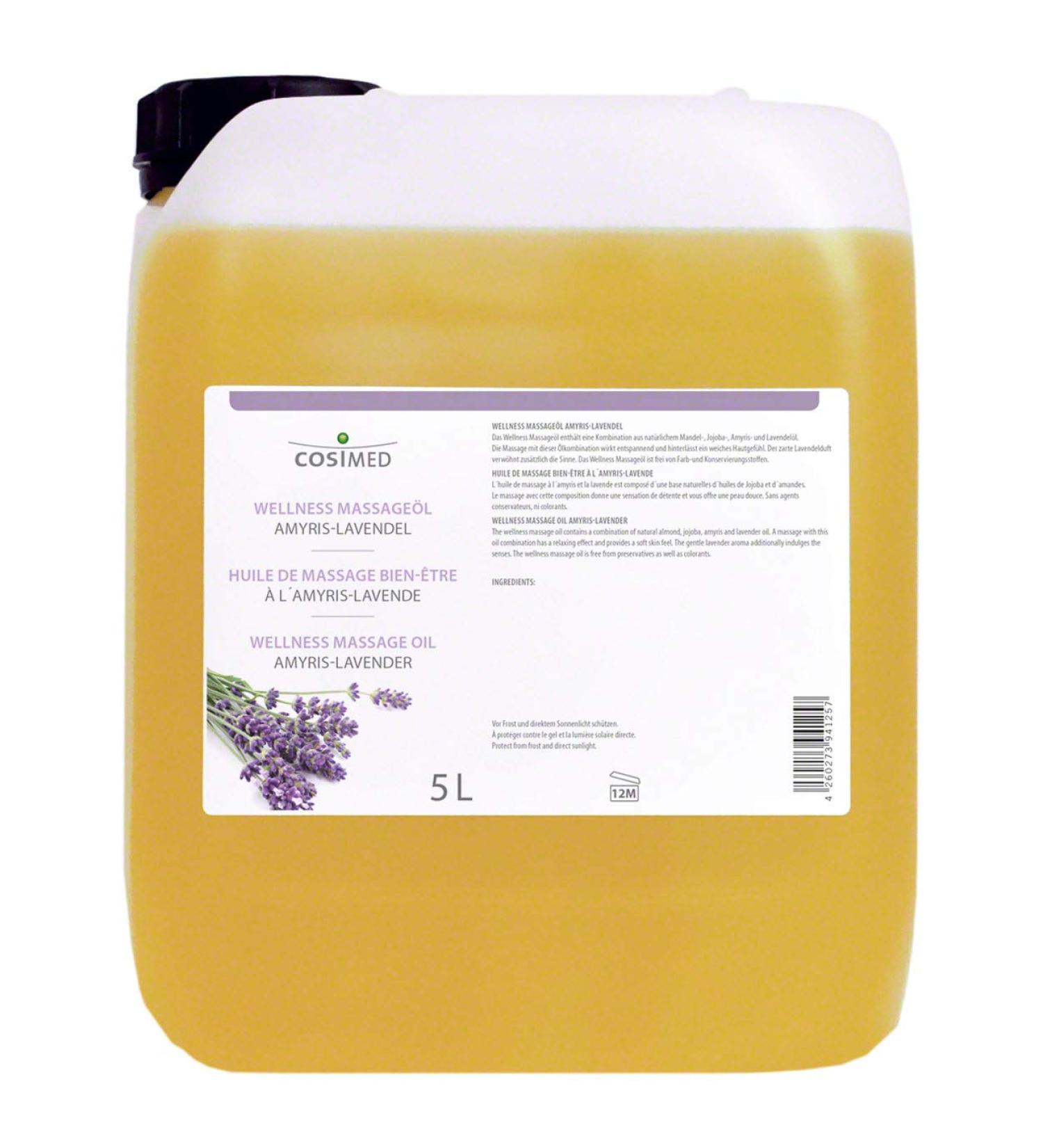 Buy CosiMed Wellness Massage Oil Amyris Lavender 5L - Relaxation & Aromatherapy for Home & Spa - Buy Online on GoSupps.com