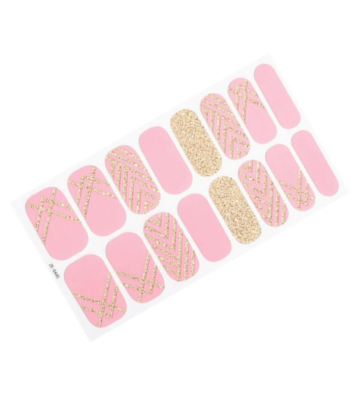 MagiDeal 16 Pieces Cured Gel Nail Strips Gel Nail Stickers with Nail File Nail Patches Semi Cured Gel Nail Wraps Patch for Girls Gifts Style G - Buy Online on GoSupps.com