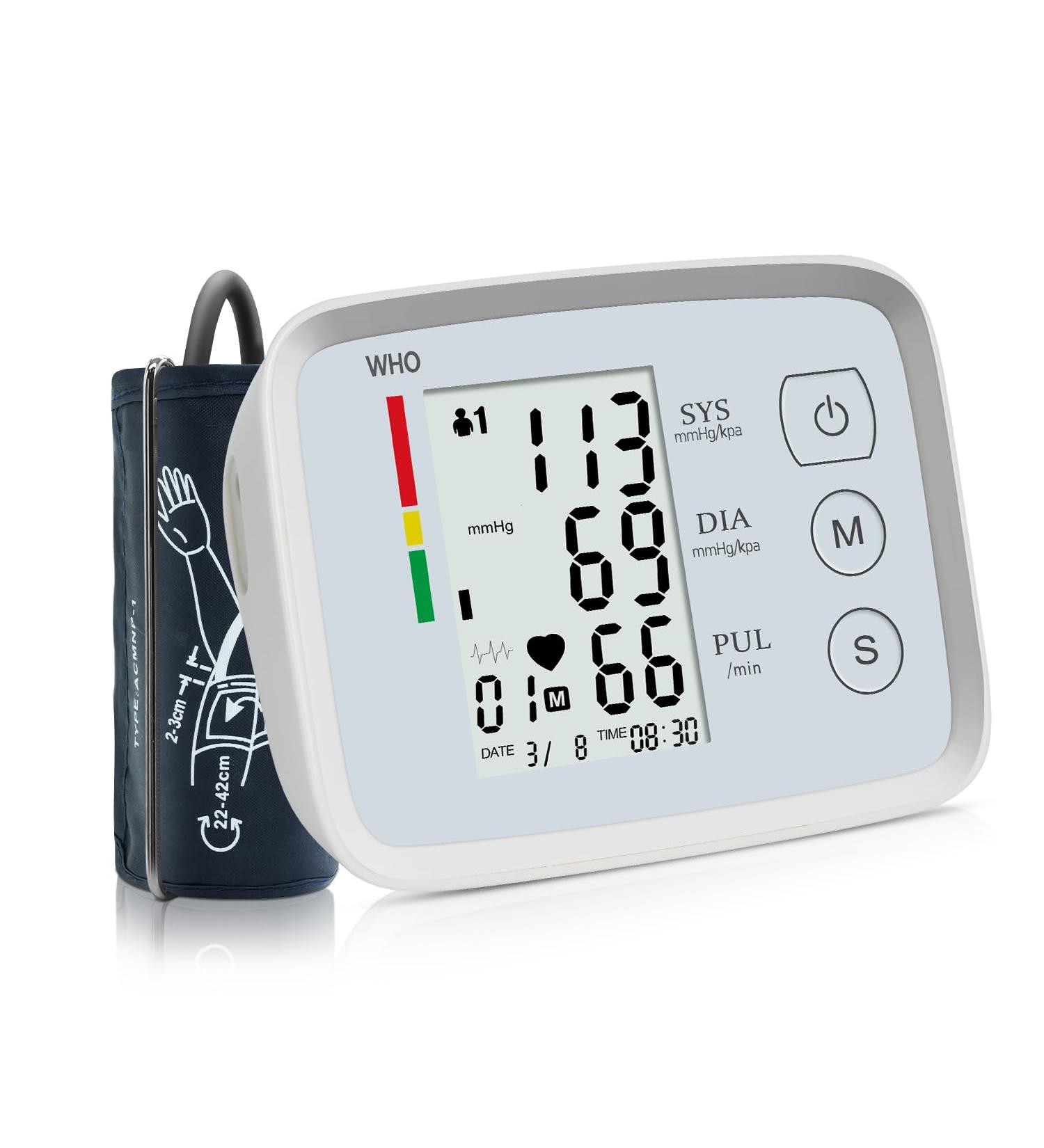Buy Accurate Upper Arm Blood Pressure Monitor for Home Use - Adjustable Cuff Two User Mode Non-Rechargeable - Buy Online on GoSupps.com