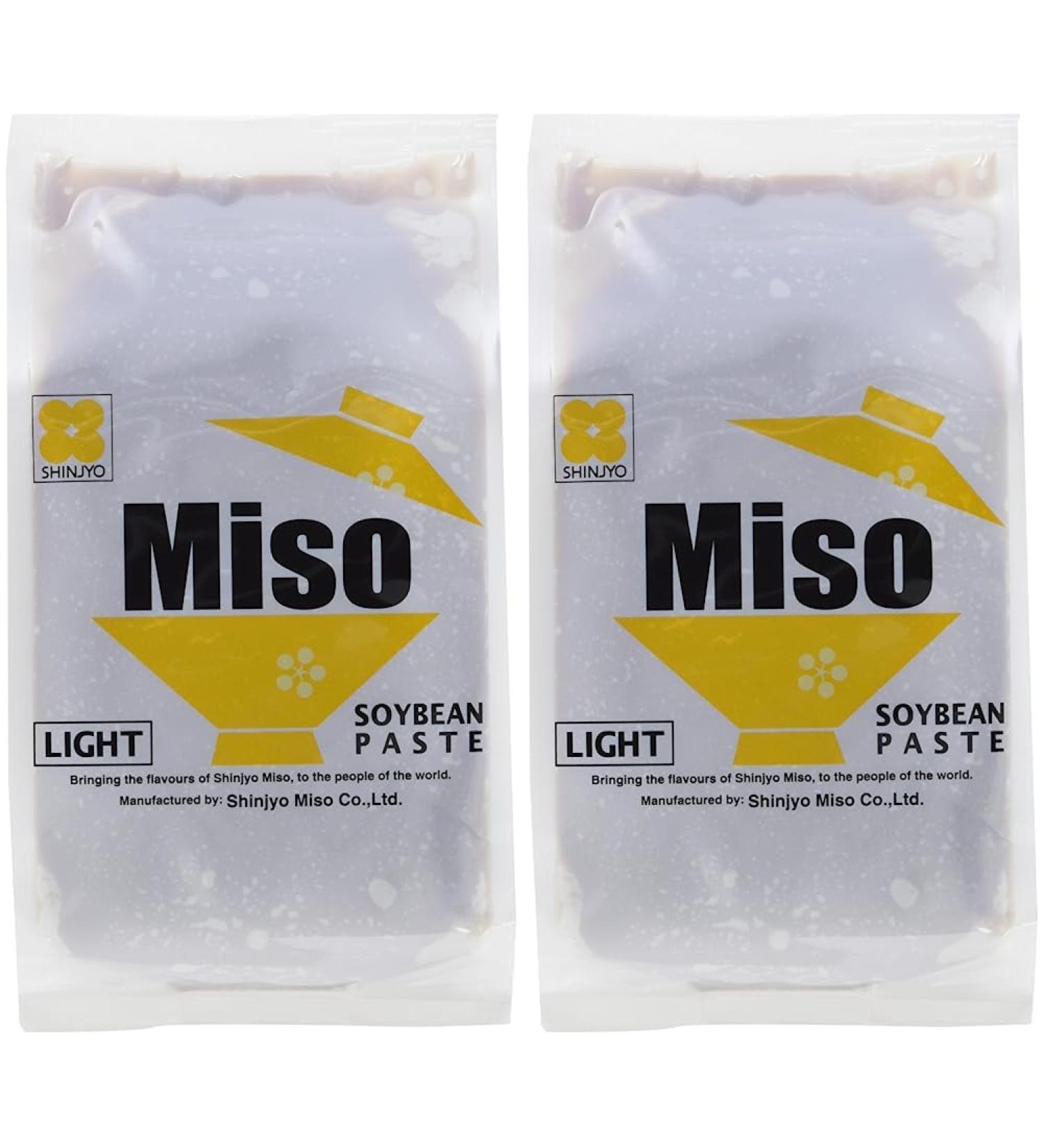 Shinjyo Miso Shiro-Helle Miso soup paste from Japan-Ideal for cooking miso soup or seasoning dressings & light marinades-1 x 500 g (pack with 2) 500 g (2 pack)