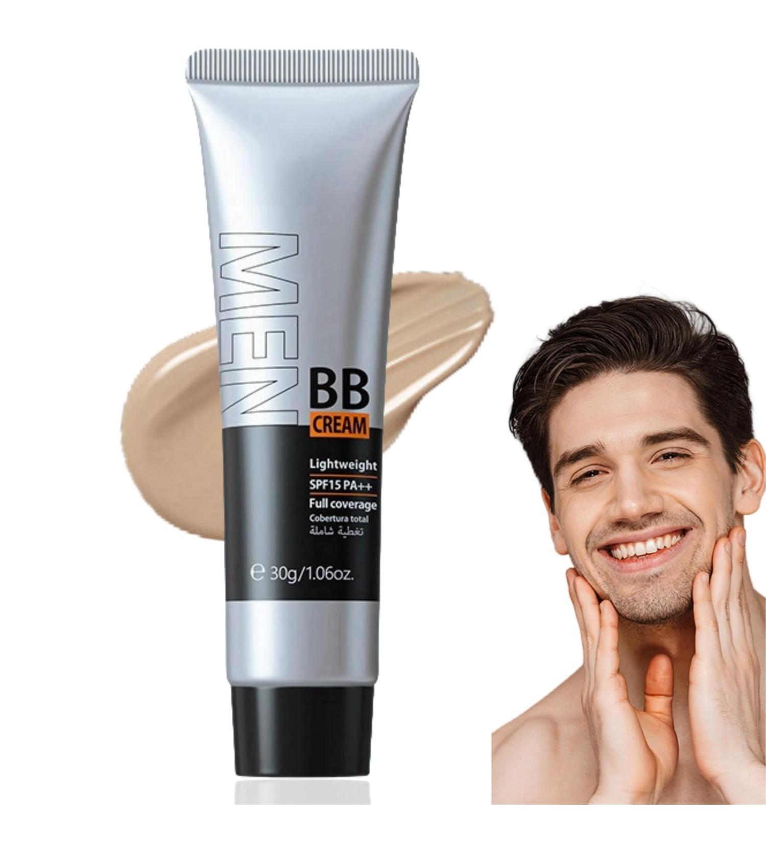 Mens BB Cream Foundation Tinted Moisturiser Mens Concealer Colour Correcting Cream for Cover Blemishes Tinted Sunscreen for Face Skin Tint Foundation with SPF15+ Sunscreen Moisturizer Face - Buy Online on GoSupps.com