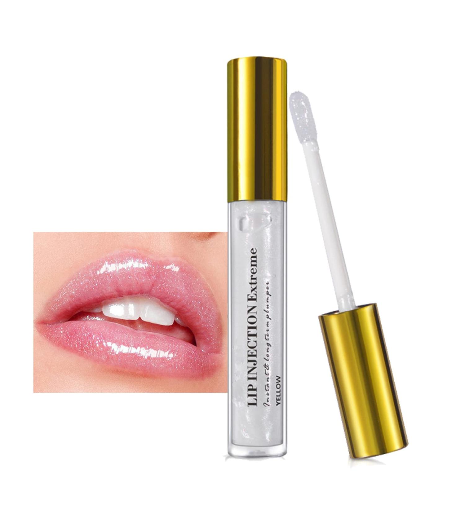 Clear Lip Plumper Gloss with Glitter - Instantly Sexy Lips Plumping Gloss for Thicker & Fuller Lips - Moisturizing and Volumizing Formula - Buy Online on GoSupps.com