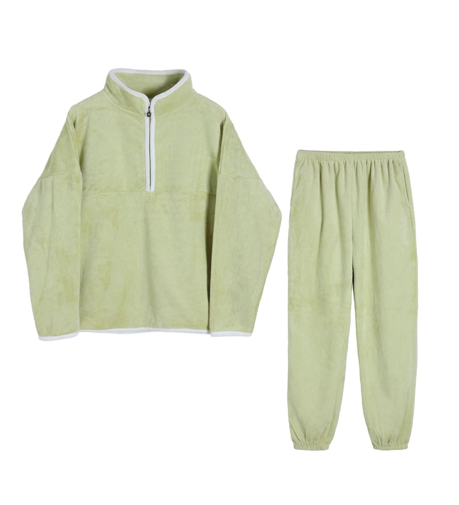 Women's Two-Part Hooded Jogging Suit Set - Stylish & Comfortable Sportswear for Leisure & Training - XL Green - Buy Online on GoSupps.com