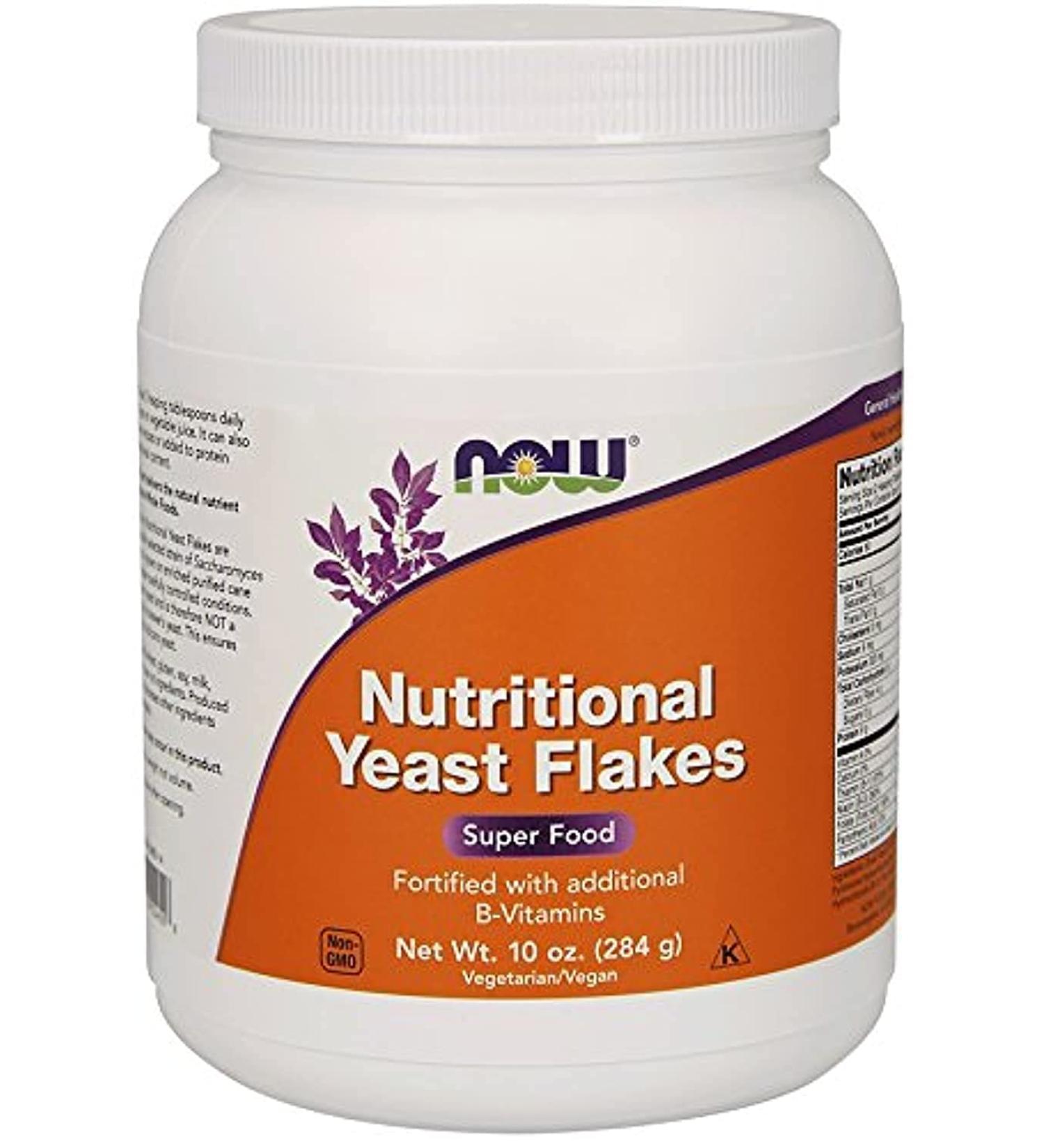 NOW Foods Nutritional Yeast Flakes 10 oz - Vegan, Non-GMO Superfood - Buy Online on GoSupps.com