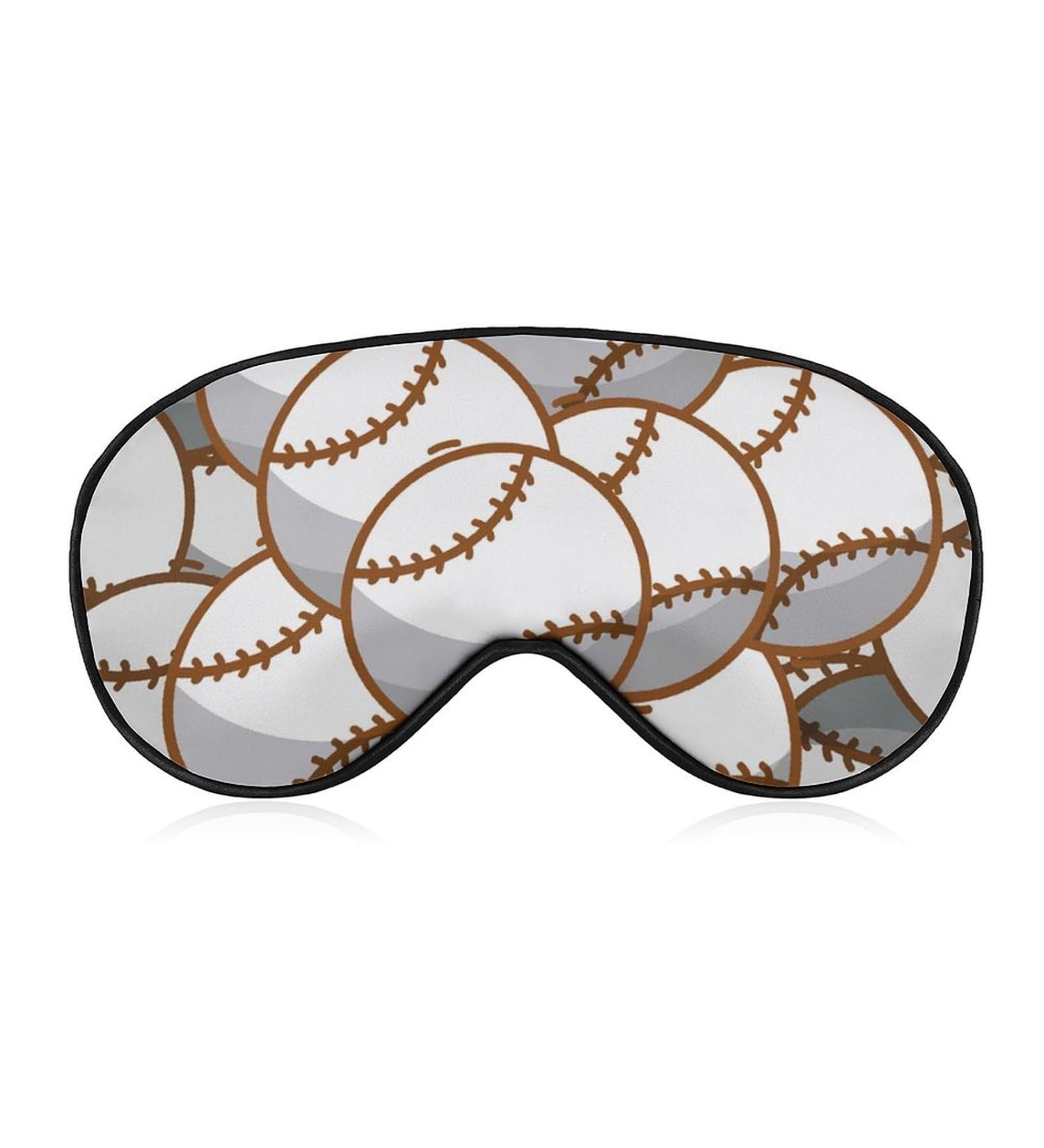 Baseball Sport Balls Sleep Mask - Adjustable Strap, Blocks Light for Night Sleep - Men Women - Buy Online on GoSupps.com