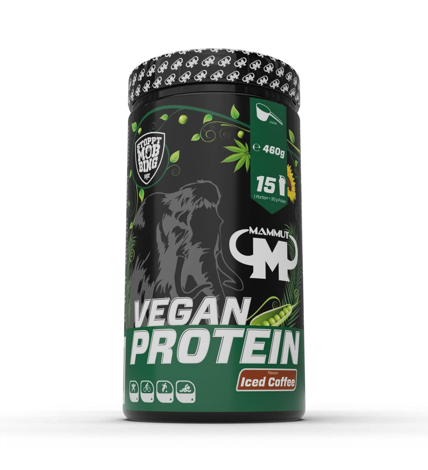 Mammut Nutrition Vegan Protein Powder - Iced Coffee Flavor - 460g | Plant-Based Protein for Energy & Recovery - Buy Online on GoSupps.com