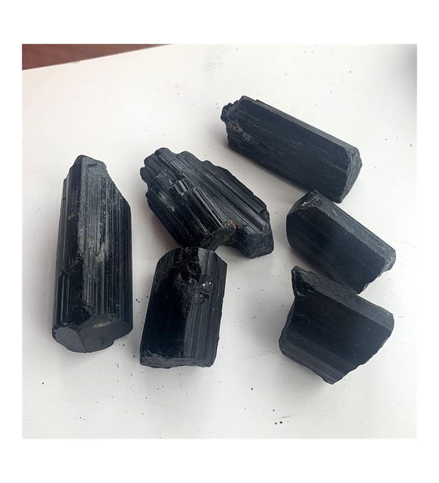 Natural Crystal Rough for 1pcs Natural Crystal Large Grain Black Tourmaline ore Mark Jet Stone Crystal Quartz Mine Standard CollectionGift dingchi (Size : 120-150g) - Buy Online on GoSupps.com