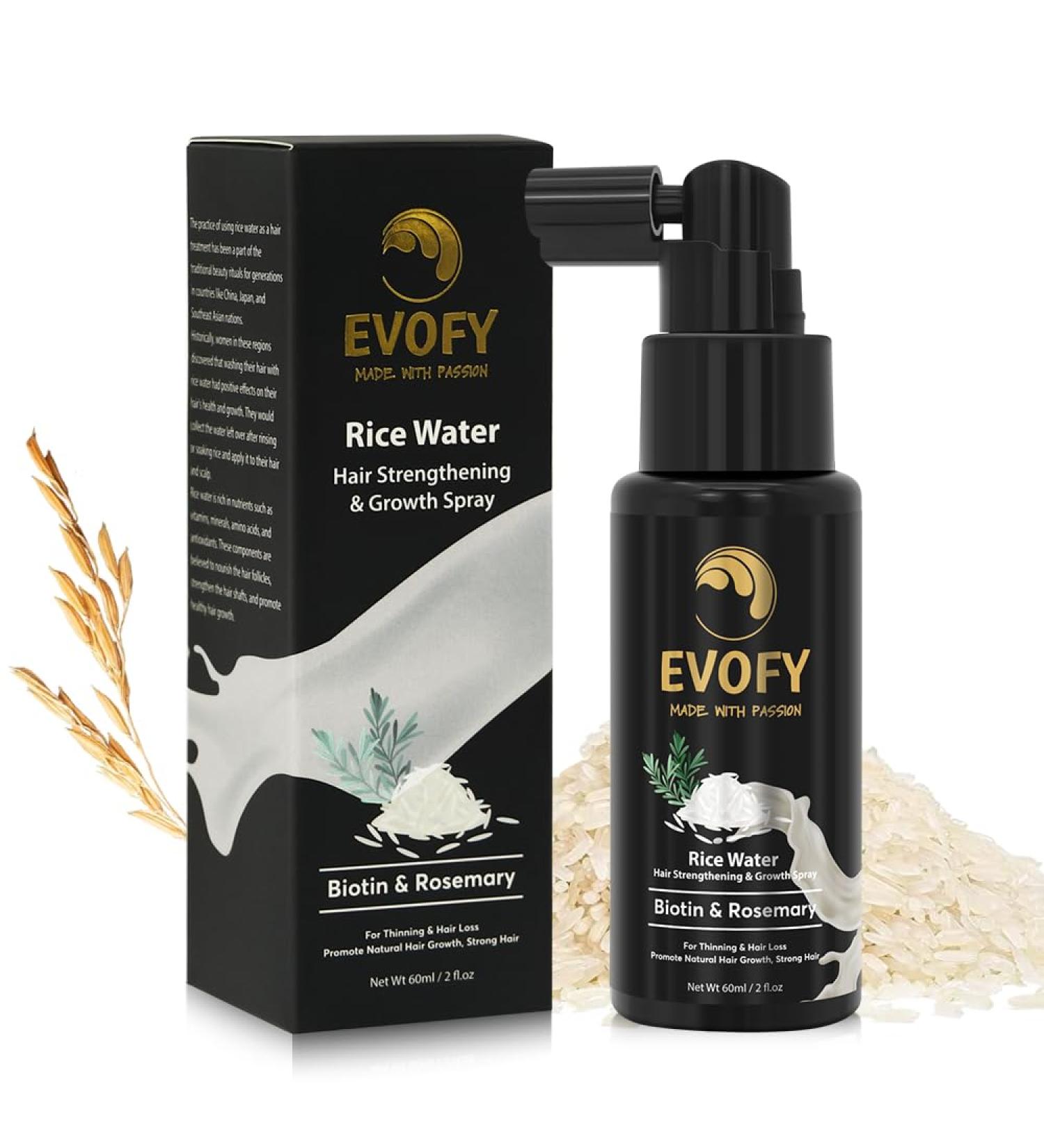 Rice Water Hair Strengthening Spray - Biotin & Rosemary Infused for Thicker Stronger Hair - Growth Serum for Women & Men - Buy Online on GoSupps.com