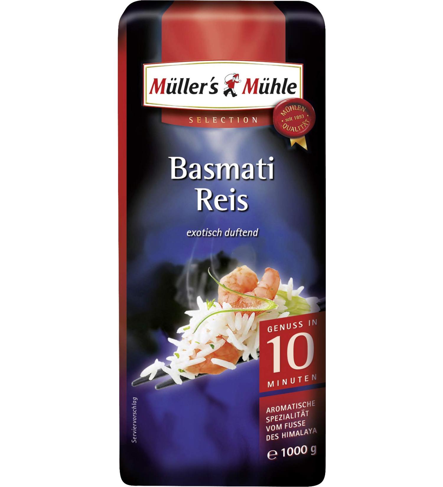 M ller's M hle GmbH M llers Moulin Basmati Flavored Rice Grain Thin Rice 1000 g