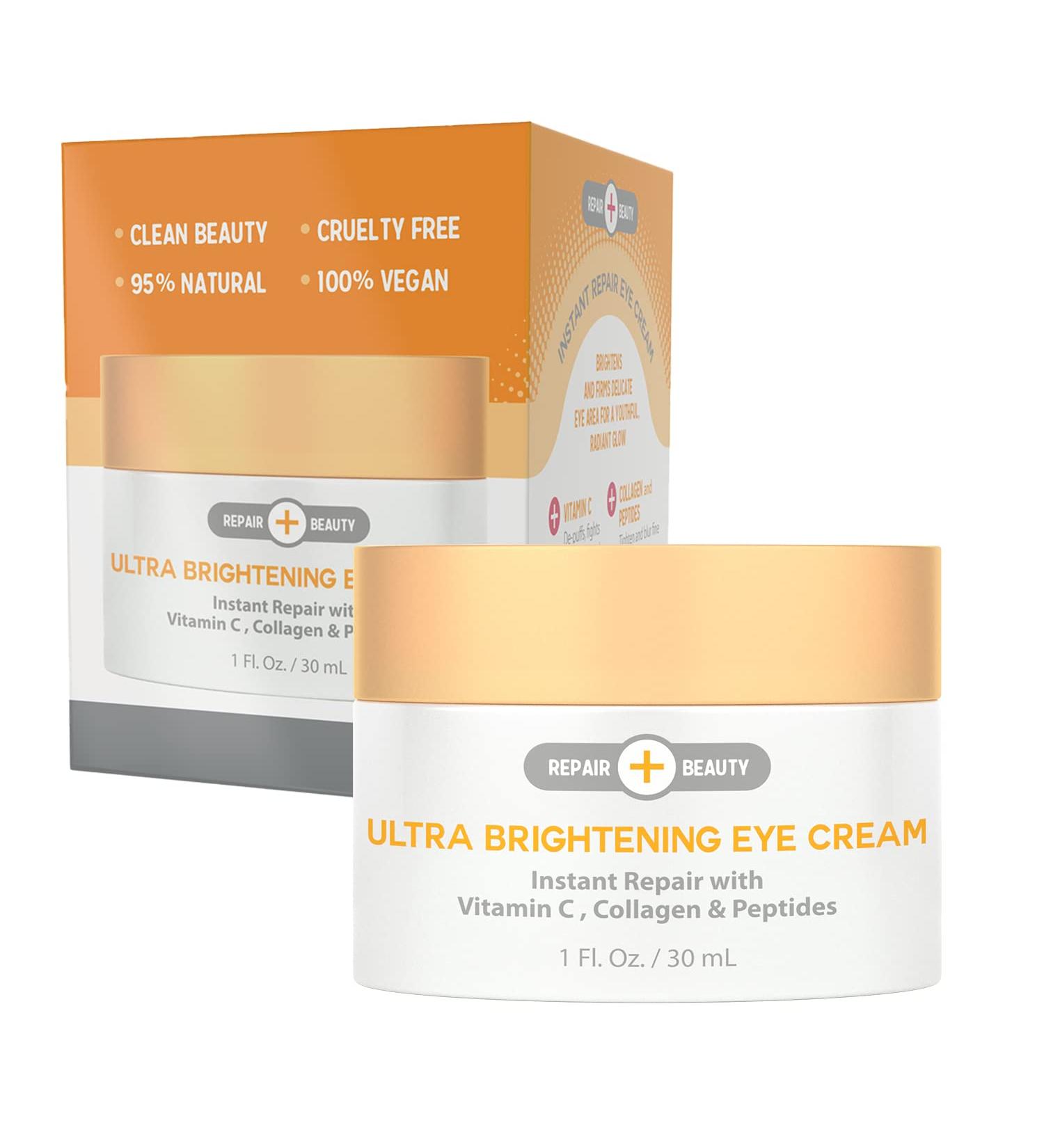 Repair Beauty Vitamin C Eye Cream - Dark Circles & Puffiness Treatment - Brightening Under Eye - Cruelty Free Korean Skincare - 1.0 Fl. oz - Buy Online on GoSupps.com