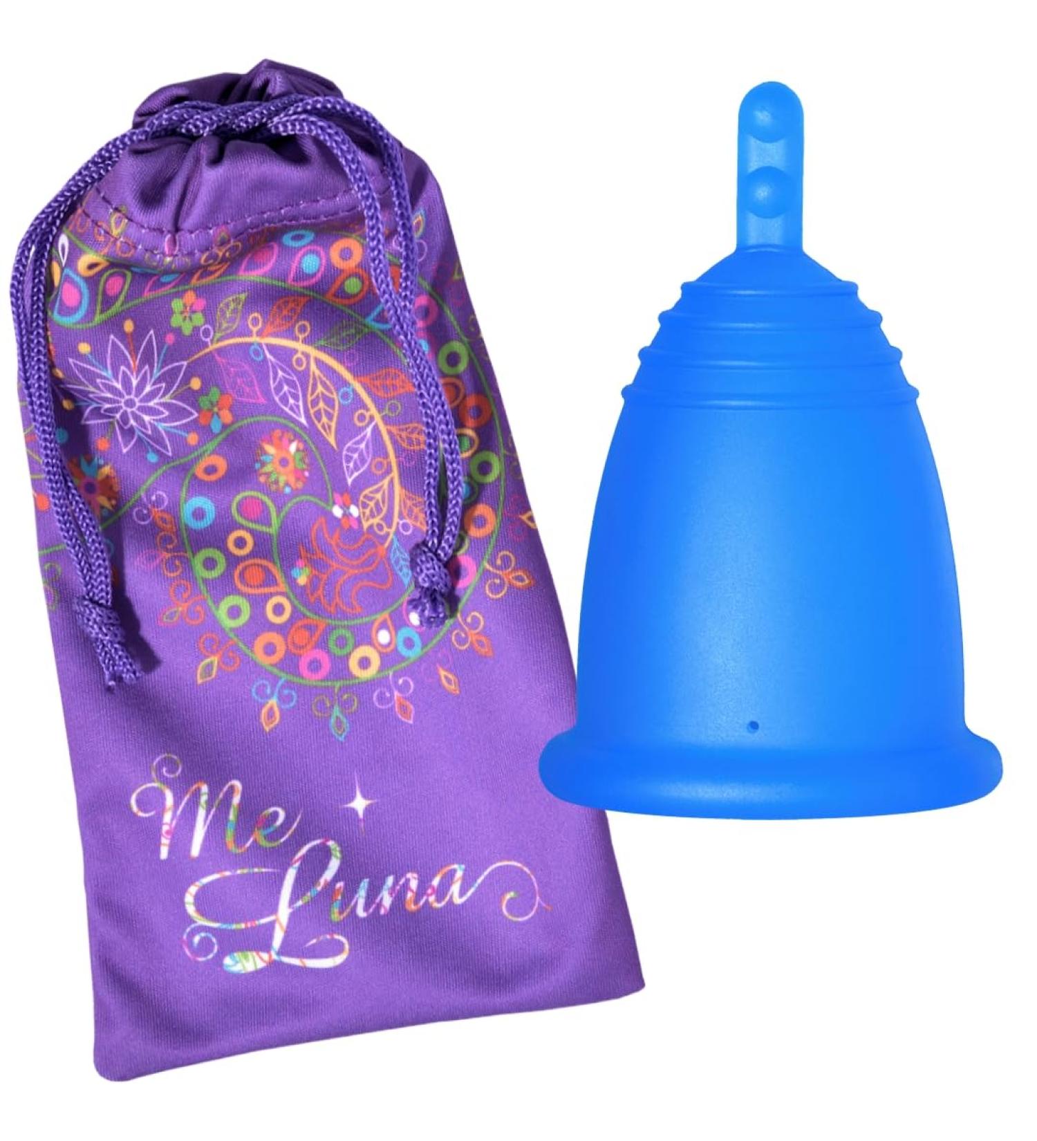 Me Luna Menstrual Cup Classic Handle Blue Size S