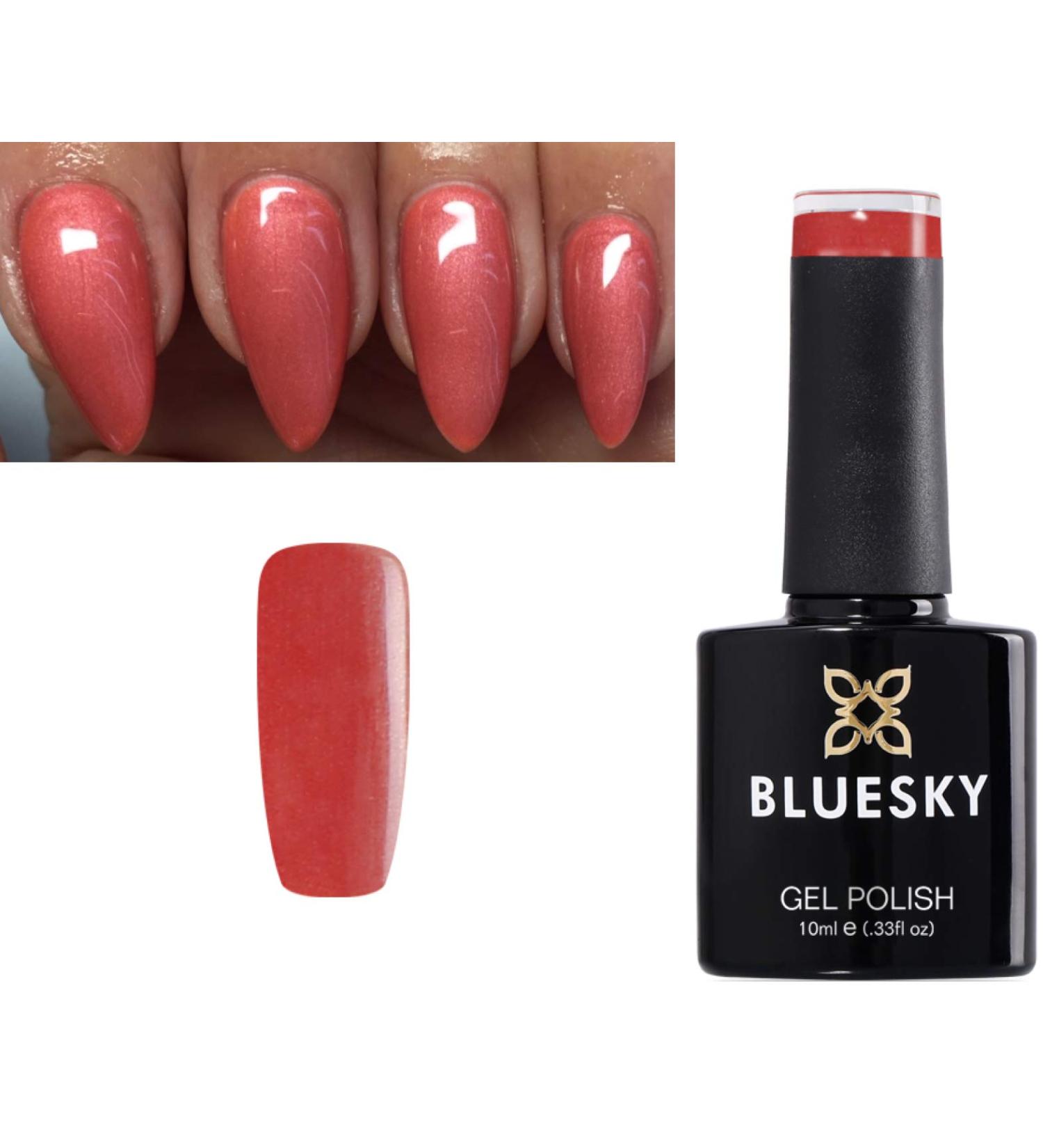 Bluesky GEL POLISH CORAL REEF SALMON PINK SHIMMER COLOR Nail CS32 UV LED Soak Off 10ml - Buy Online on GoSupps.com