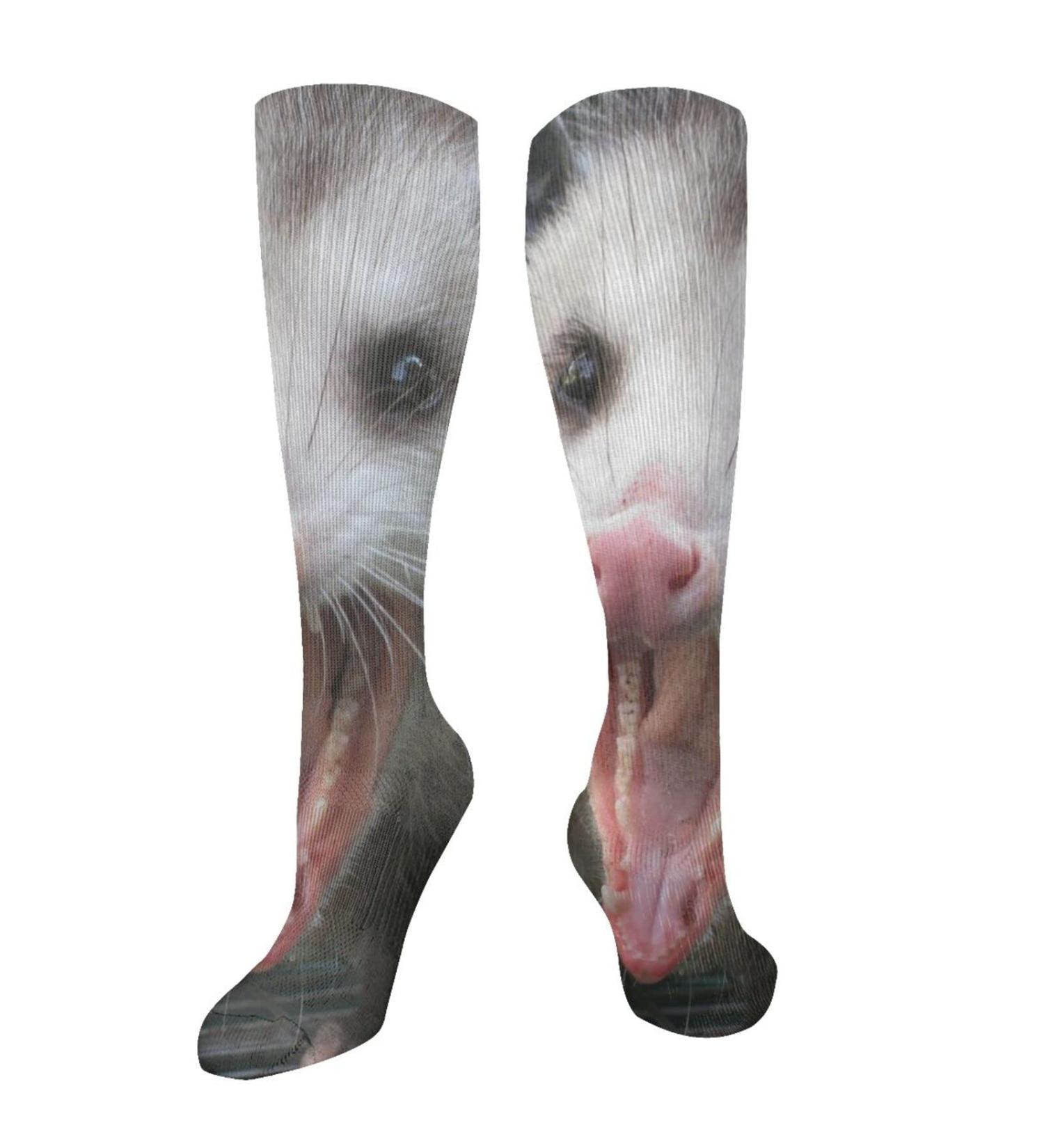 Opossum Possum Compression Socks for Women & Men | 15-20 mmHg Circulation Support for Running & Cycling - Buy Online on GoSupps.com