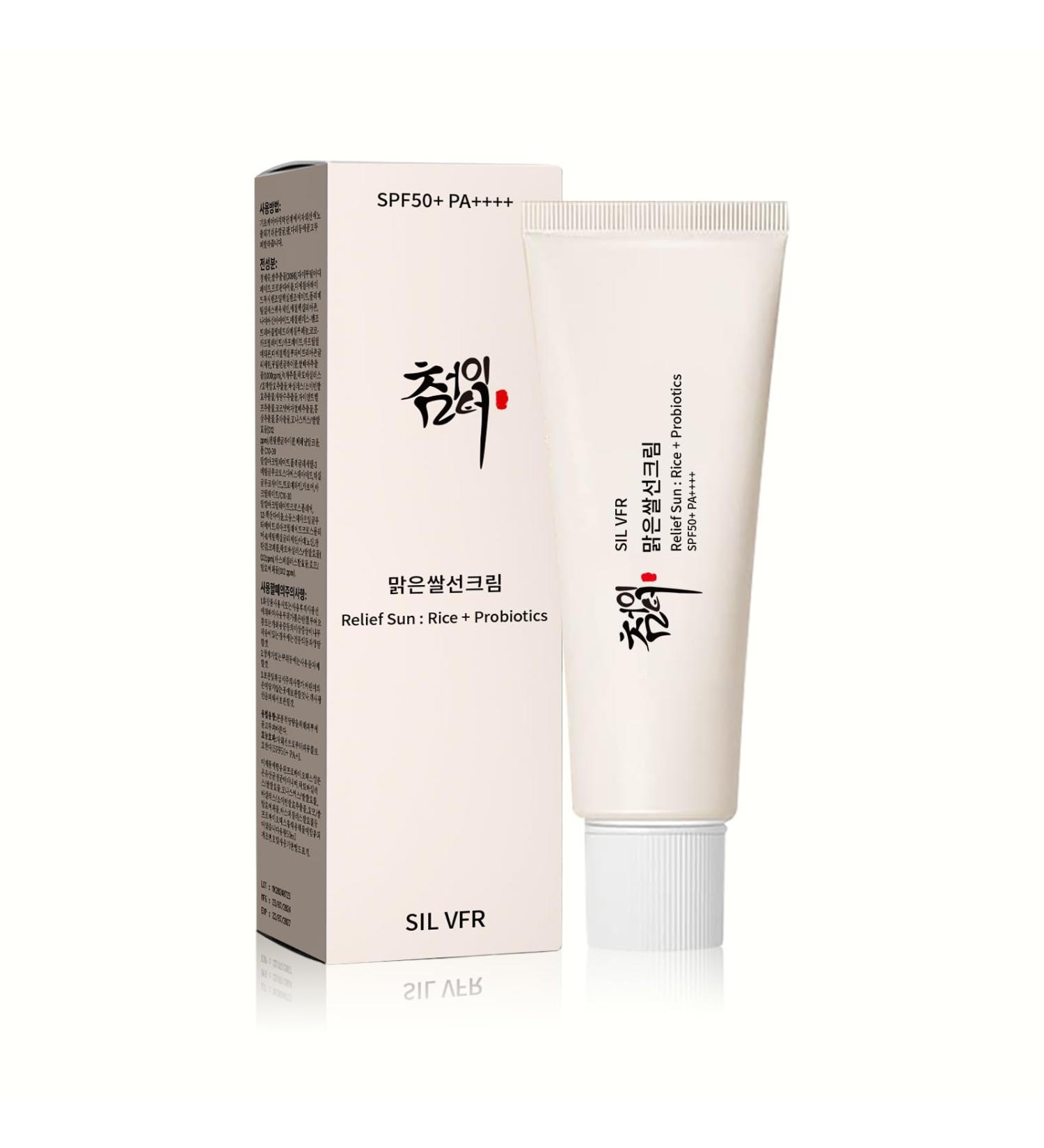 Buy Korean Sunscreen Cream - SPF 50+++ PA+++ | Relief Sun Organic Moisturizing for All Skin Types - Buy Online on GoSupps.com