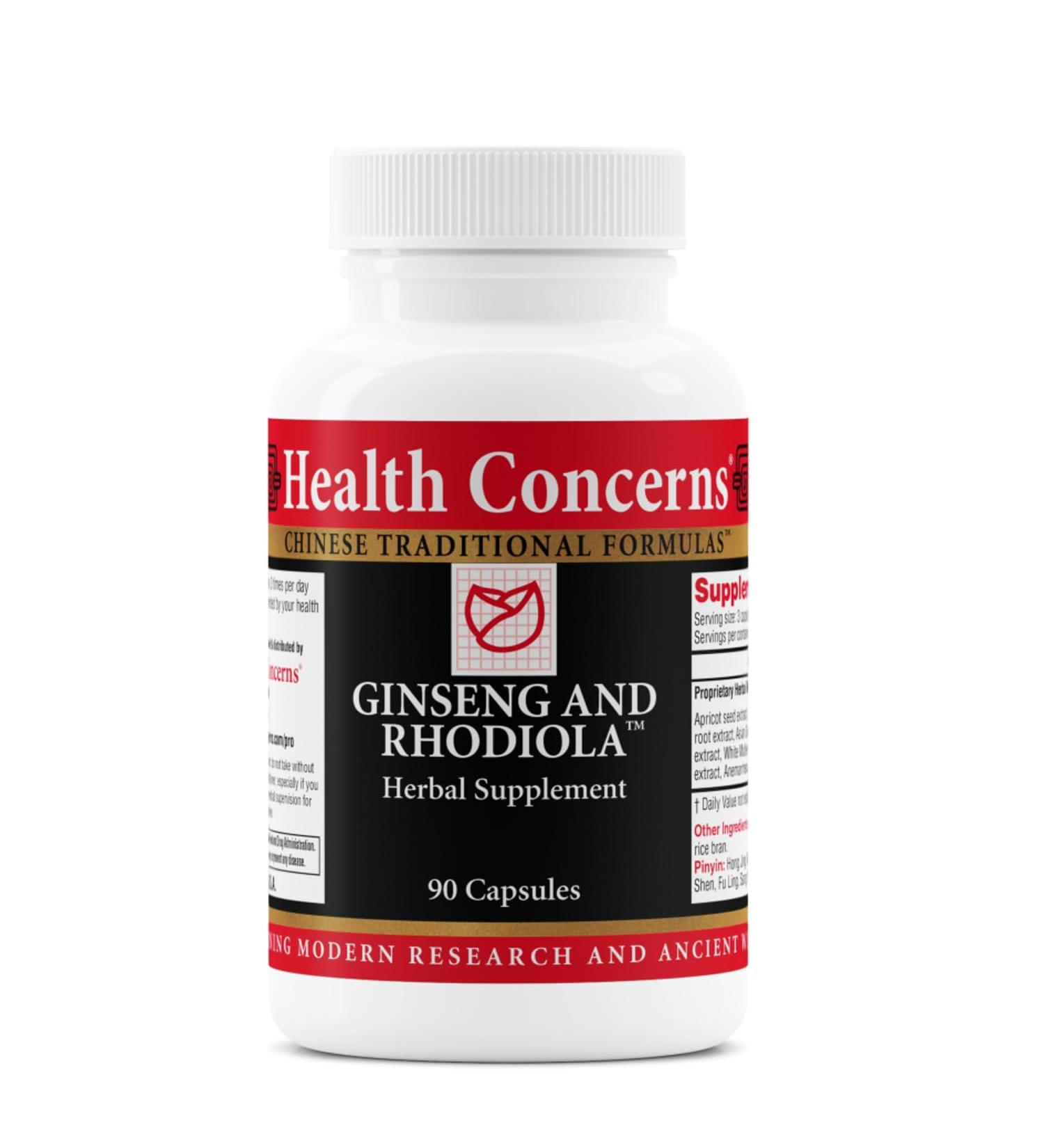 Health Concerns Ginseng and Rhodiola Herbal Supplement for Lung Health & Congestion - with Licorice Root Extract & Apricot Seed Extract Traditional Chinese Respiratory Support 90 Capsules - Buy Online on GoSupps.com