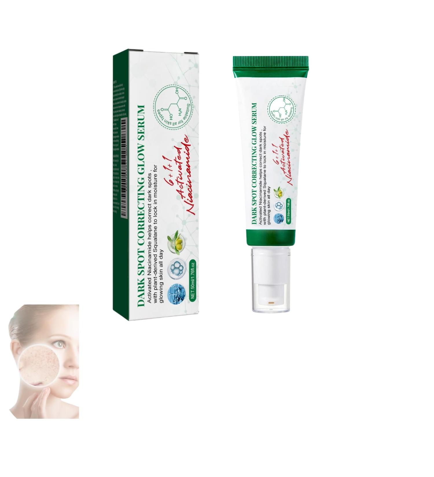 Nuvilo Dark Spot Correcting Glow Serum with niacinamide facial serum against dark spots brightening care for hyperpigmentation moisturizing antiaging skin care 1 piece 1 piece - Buy Online on GoSupps.com