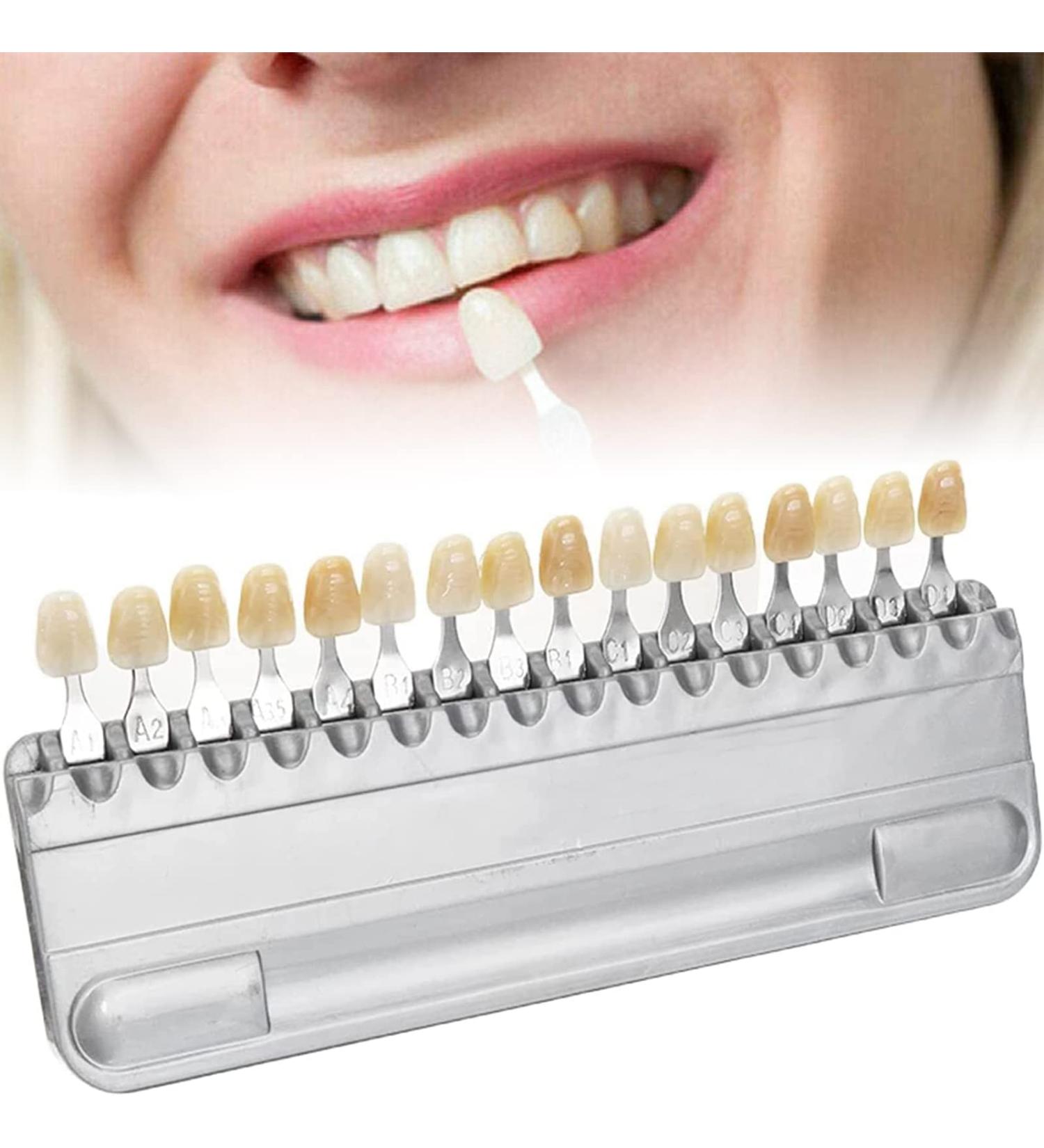 Iksvmsis Teeth Shade Guide | Professional 16-Color Tooth Whitening Set for Optimal Shade Matching & Whitening Care - Buy Online on GoSupps.com
