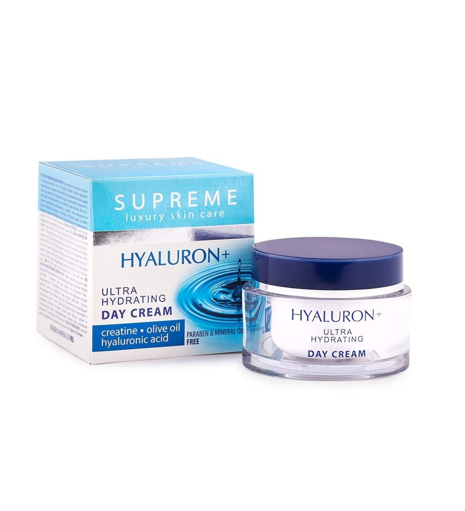 Hyaluronic Acid Day Cream with Creatine Ultra Hydrating Anti-Wrinkle Paraben & Mineral Oil Free 50ml (1.66 fl.oz)