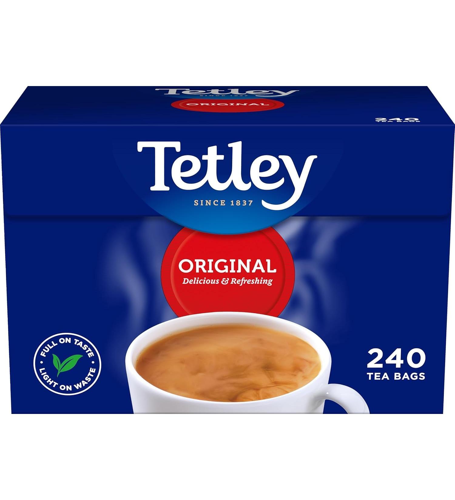 Tetley Original Rich Fresh Natural Drink Classic Black Tea Bags - Lot de 3 x 240 sachets de th