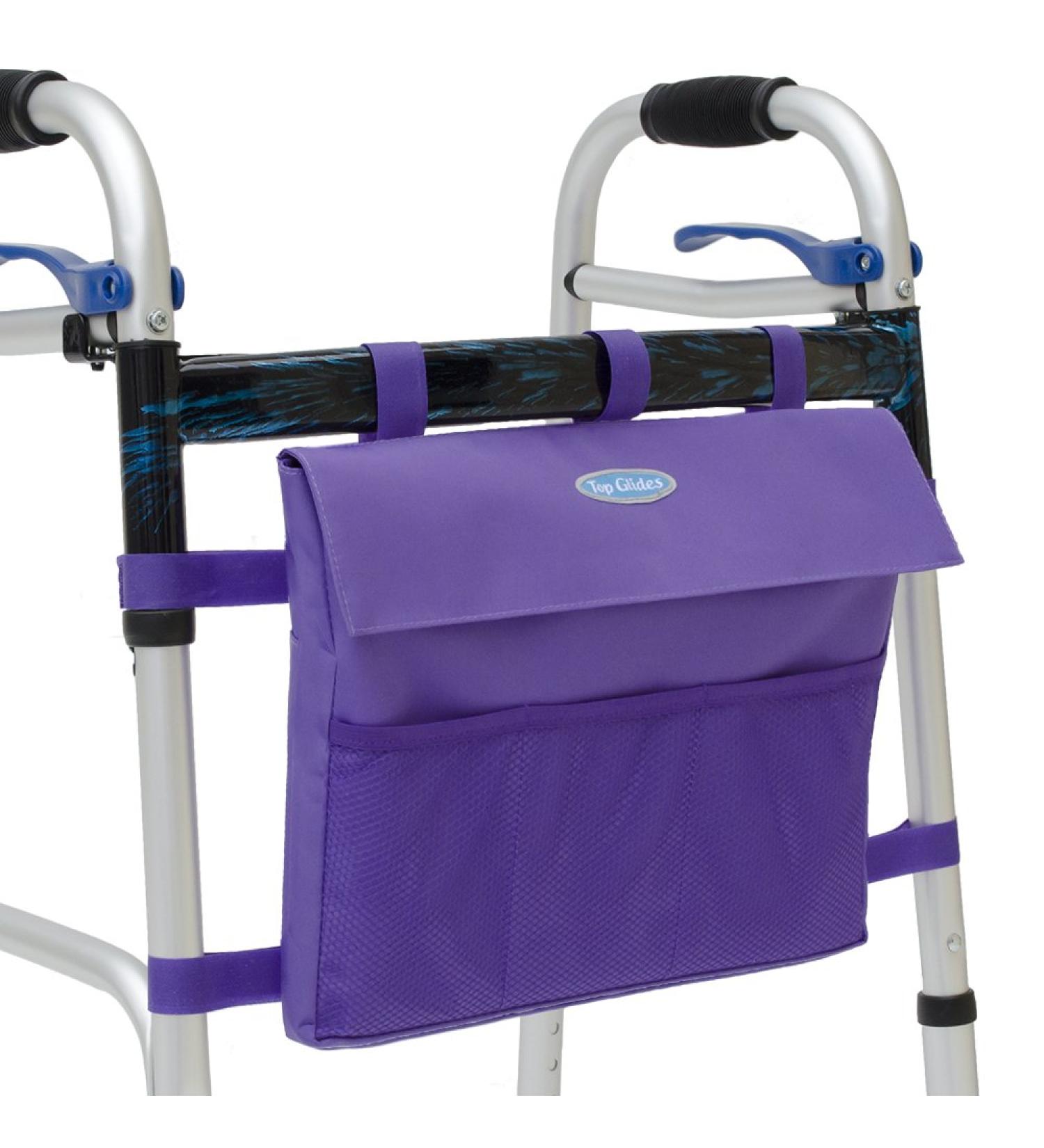 Top Glides Universal 6-Pocket Walker Bag Tote Pouch - Purple | Convenient Storage Solution - Buy Online on GoSupps.com