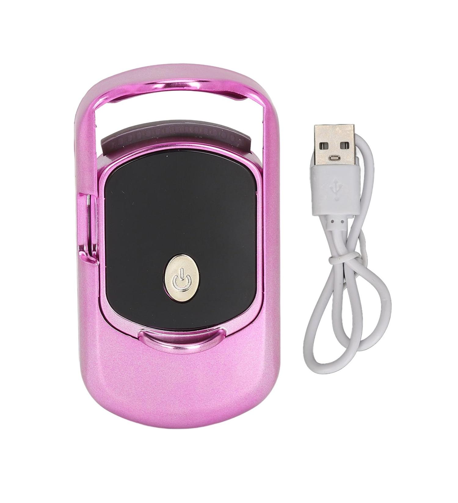 Heated Eyelash Curler Electric Lash Curler Rechargeable Curler for Quick Curling Long Lasting Women Gift with T Type Silicone Design (Rose Red) - Buy Online on GoSupps.com