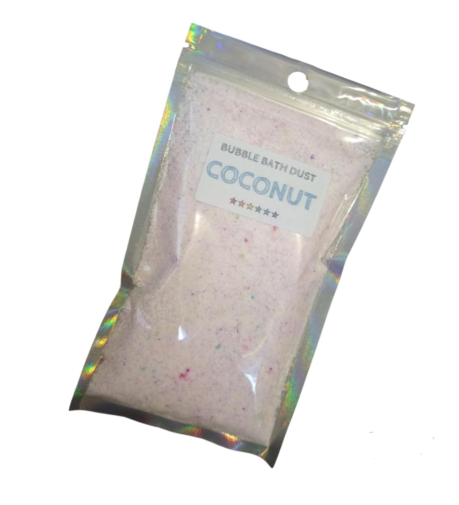 Handmade Bubble Bath Dust - Various Scents (Bath Bomb Dust with Lasting Bubbles) Contains Epsom Salts (Coconut)