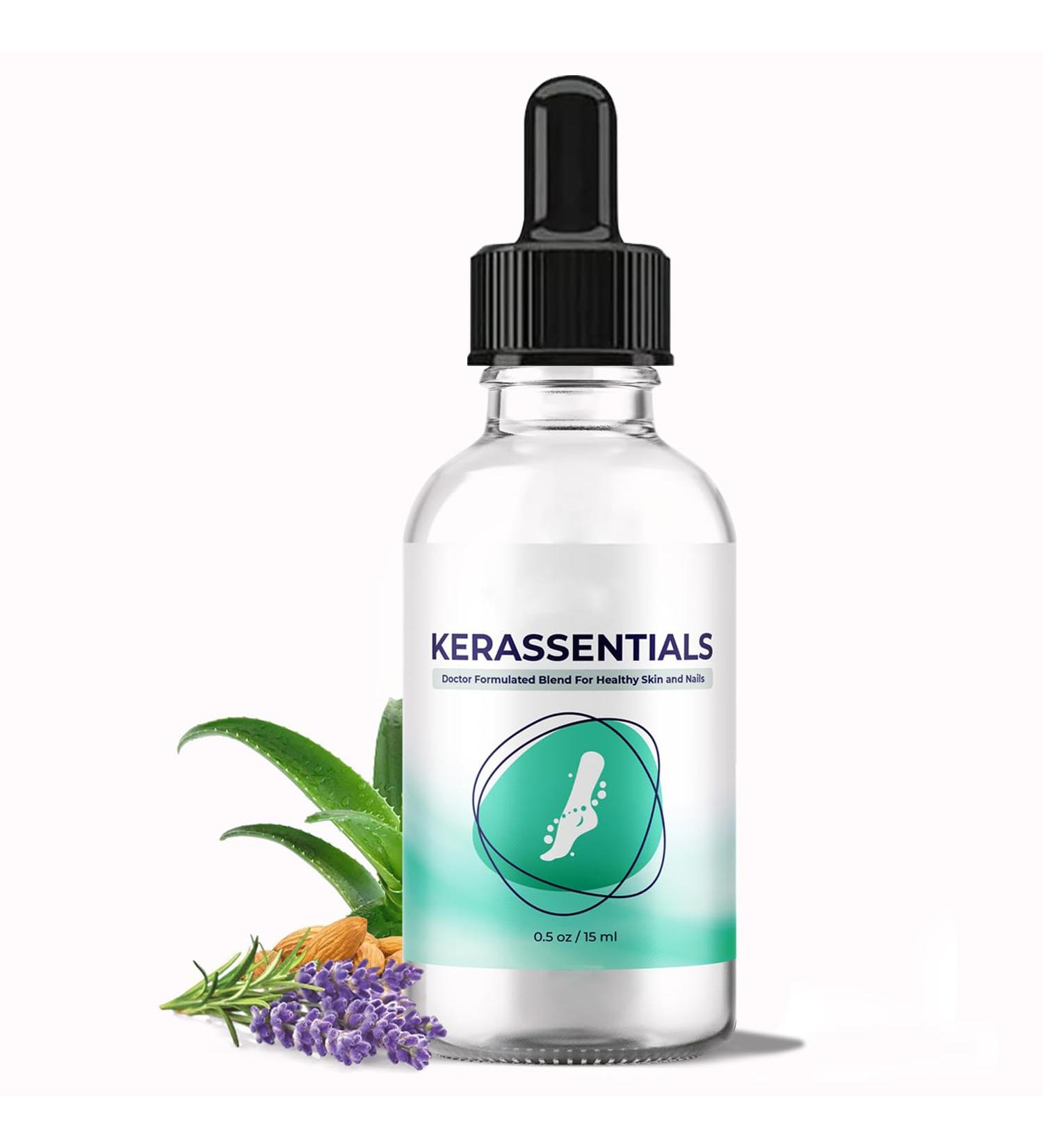 Kerassentials Extra Strength Toenail Fungus Treatment - Nail Repair Solution for Toenails & Fingernails (1oz) - Fast Relief for Discoloration & Damage - Buy Online on GoSupps.com
