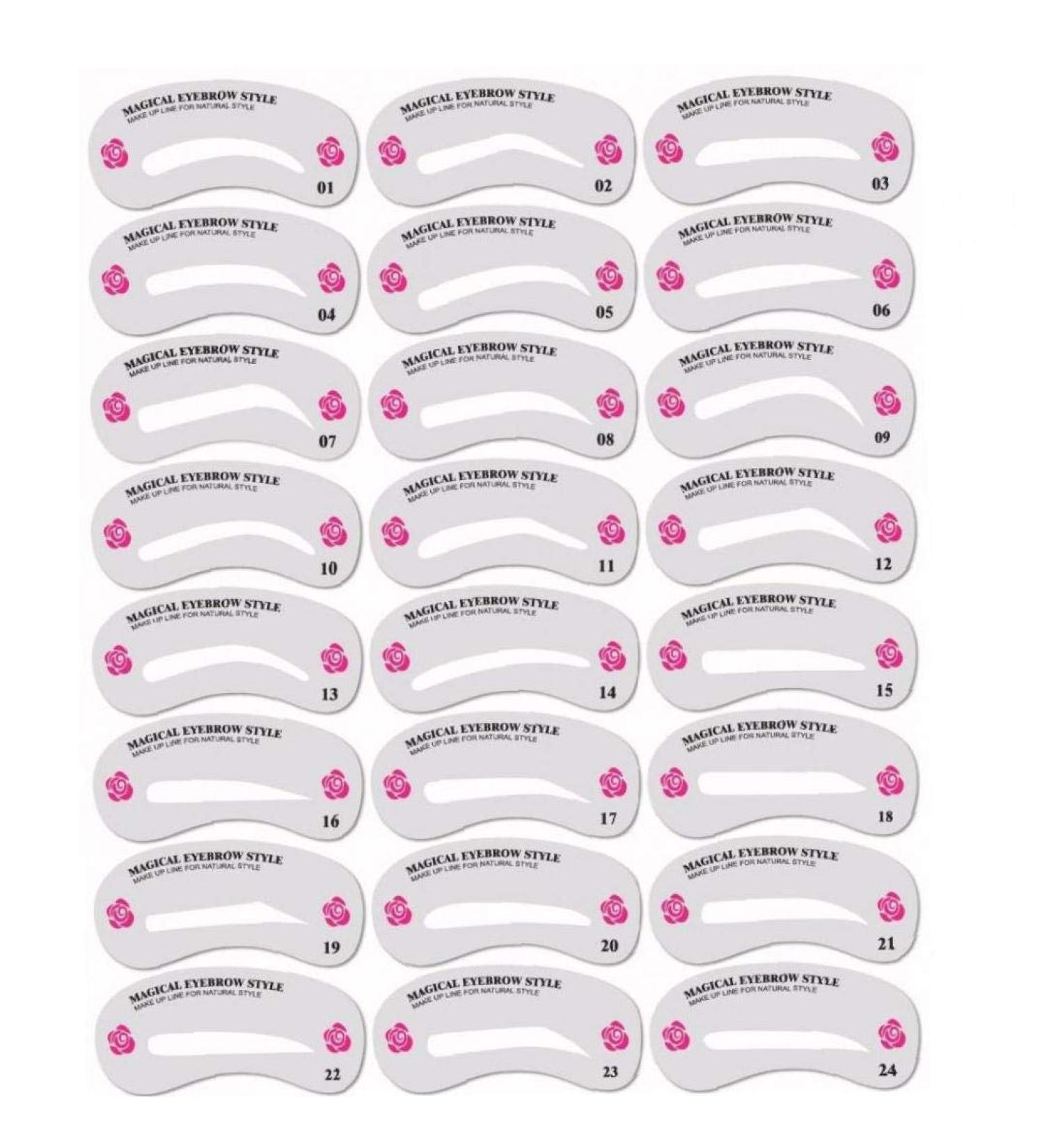 Eyebrow Stencil Brow Reusable Eye Drawing Mold Diy Shaping Grooming Template Eyebrows Card Women Girl Beauty Set