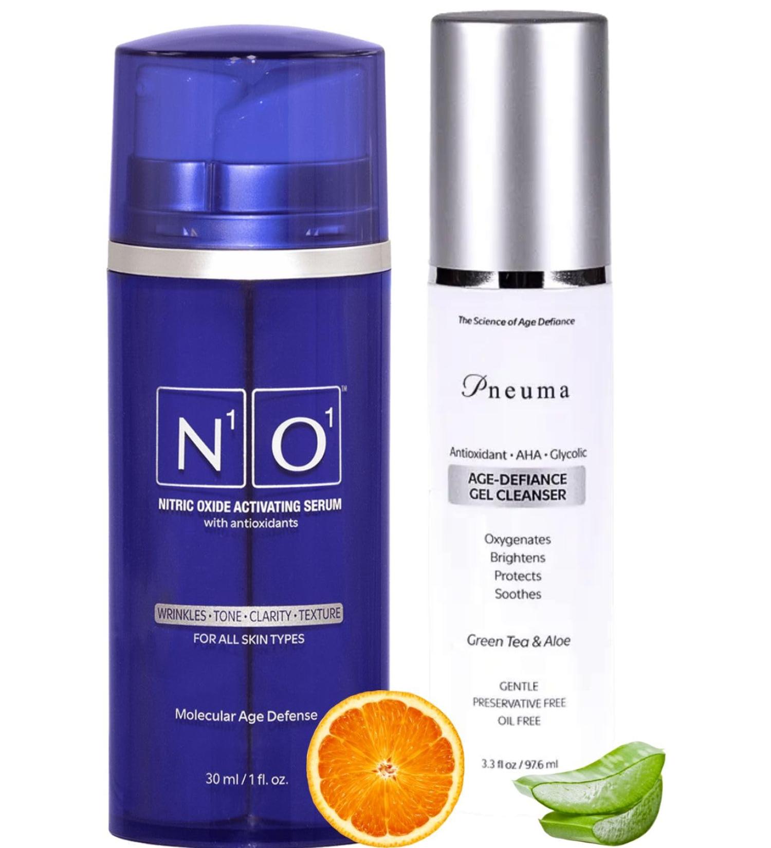 N1o1 Nitric Oxide Activating Serum and Pneuma Age-Defiance Gel Cleanser Anti-Aging Skincare - Buy Online on GoSupps.com