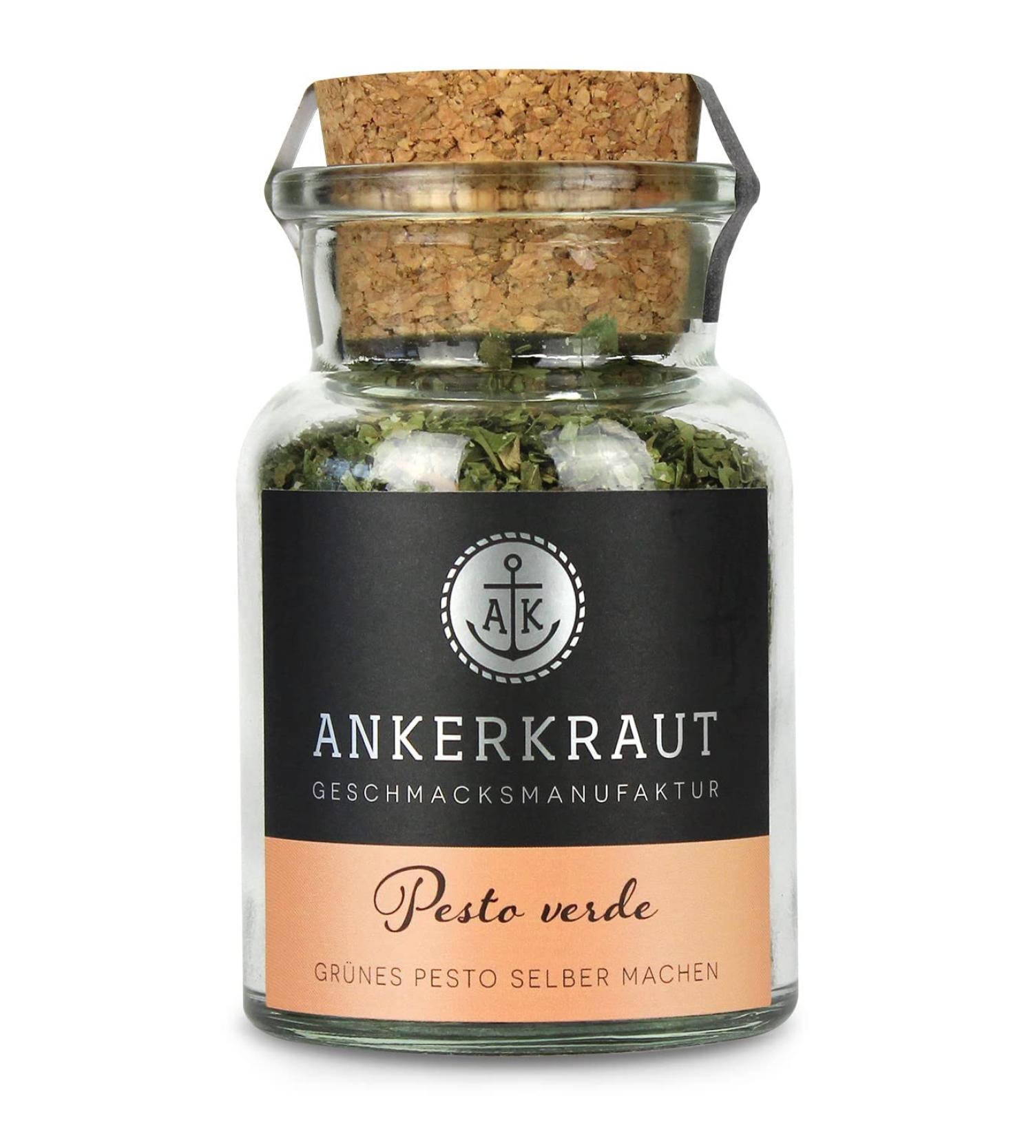 Ankerkraut Pesto Verde - 30g Spice Mixture in Cork Glass for Authentic Green Pesto | International Shipping - Buy Online on GoSupps.com