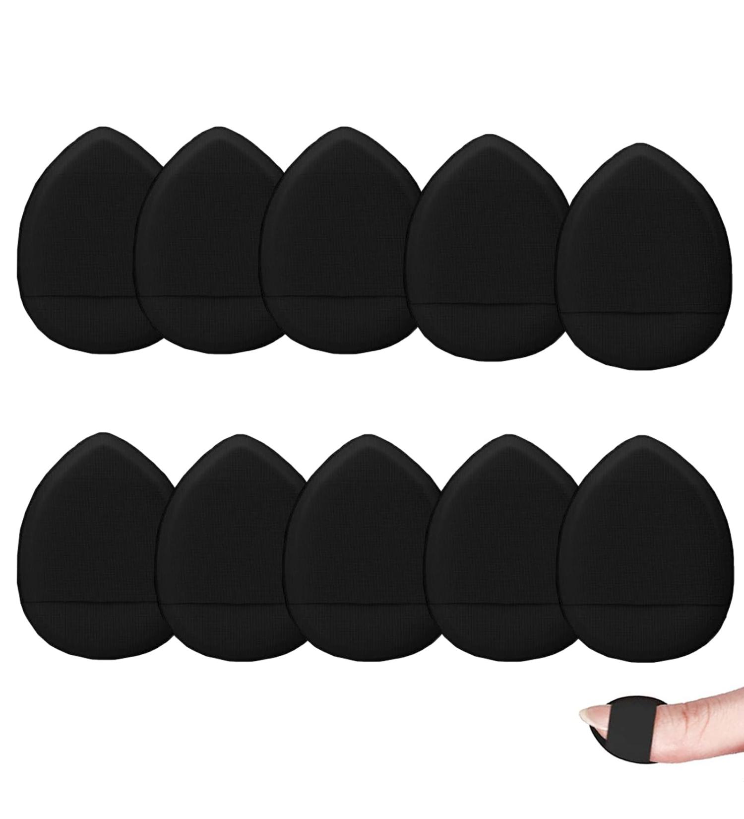 ieron 10 Pieces Mini Finger Powder Puff Soft Makeup Powder Puff for Foundation Concealer Cosmetic Foundation Sponge Mineral Powder Wet Dry Makeup Tool (Black) - Buy Online on GoSupps.com