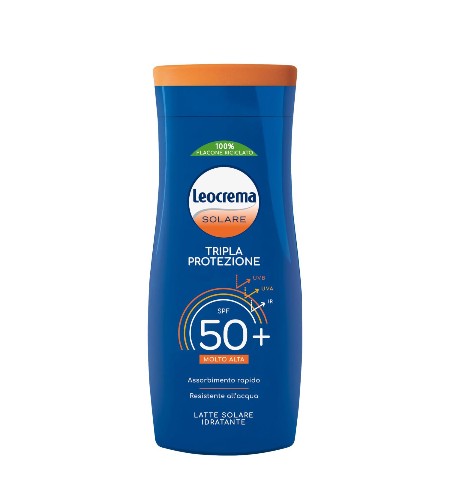 Leocrema Leocrema - SPF 50+ Sunscreen triple protection against the sun's rays moisturizing and water-resistant formula 200 ml