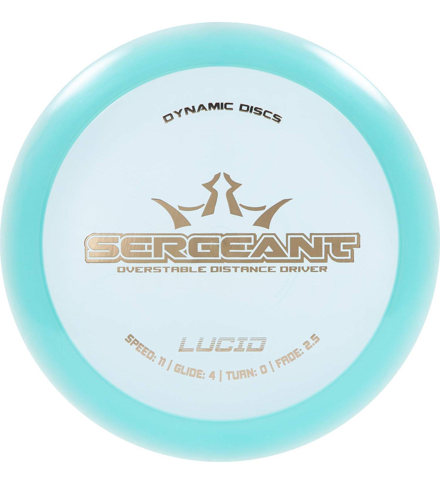 Dynamic Discs Lucid Sergeant | Overstable Frisbee Golf Driver | Distance Driver | Turquoise - Stamp Colors Vary - Buy Online on GoSupps.com