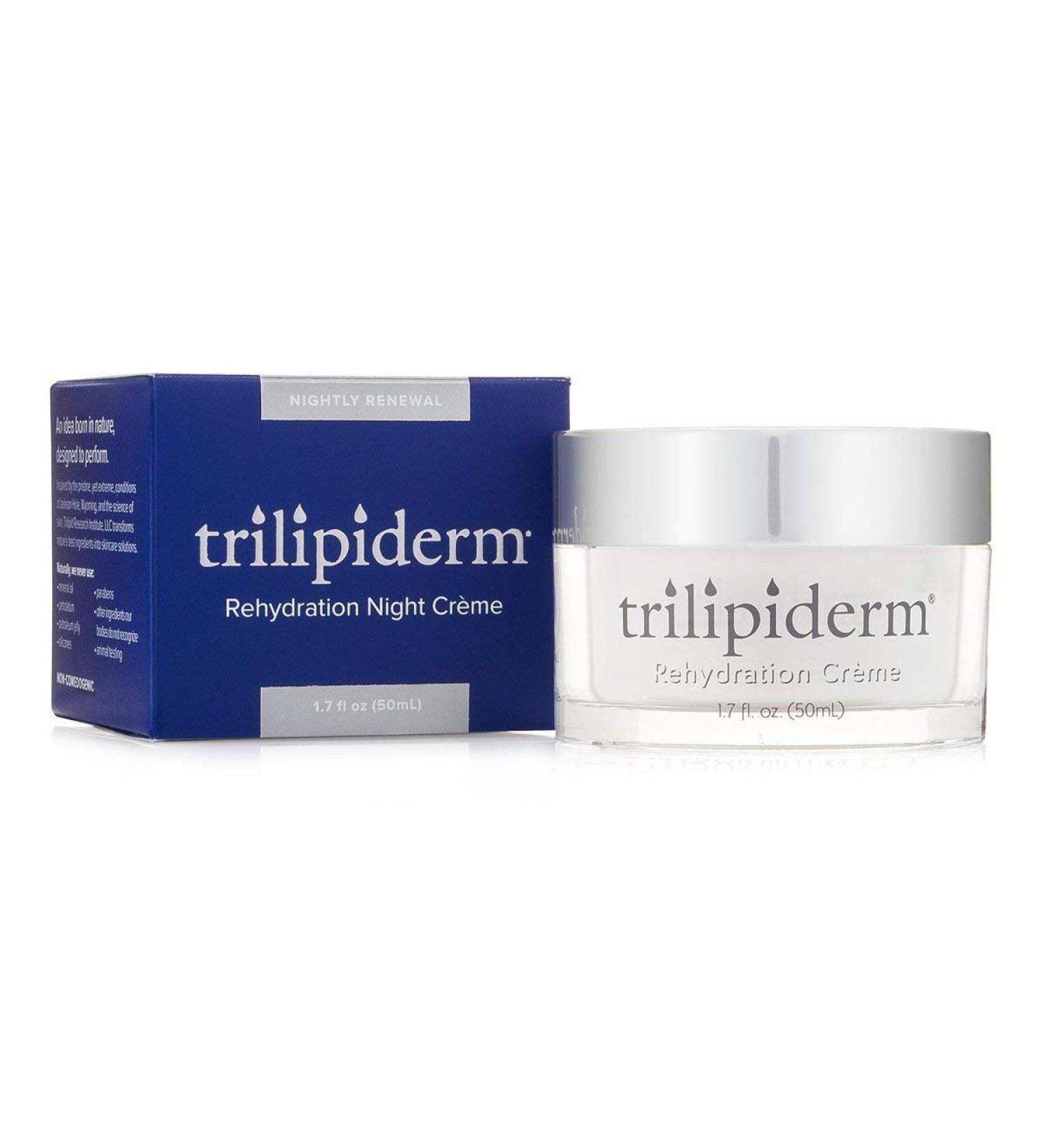 Trilipiderm Rehydration Night Cr me with Hyaluronic Acid & Vitamins | Anti-Aging Facial Moisturizer for Men & Women - 1.7 Fl Oz - Buy Online on GoSupps.com