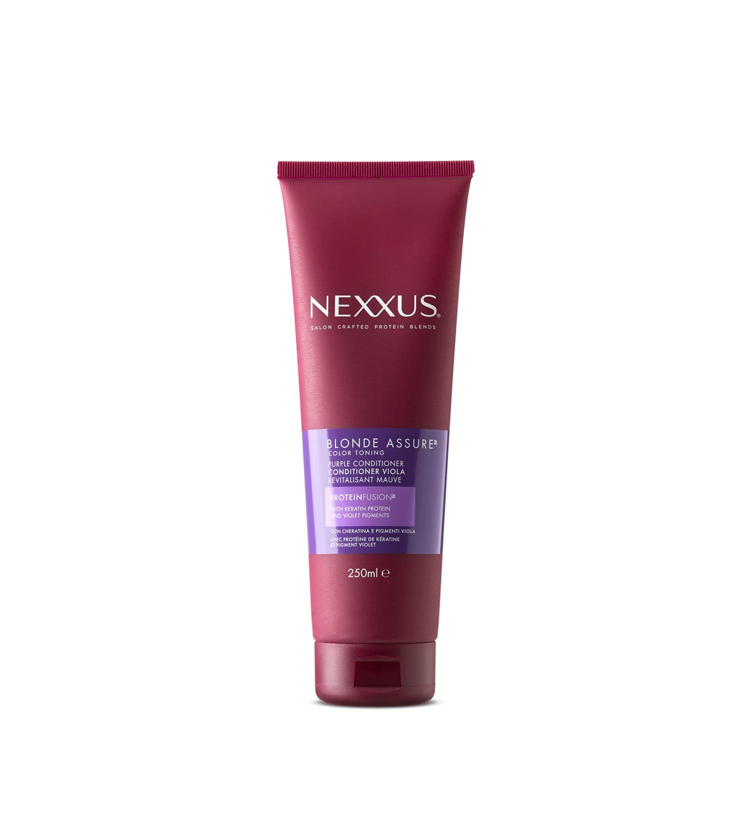 Nexxus Balm Blonde Assure - Professional Conditioner for Blonde Bleached & Gray Hair | Keratin & Purple Pigments | Anti-Yellow 250ml - Buy Online on GoSupps.com