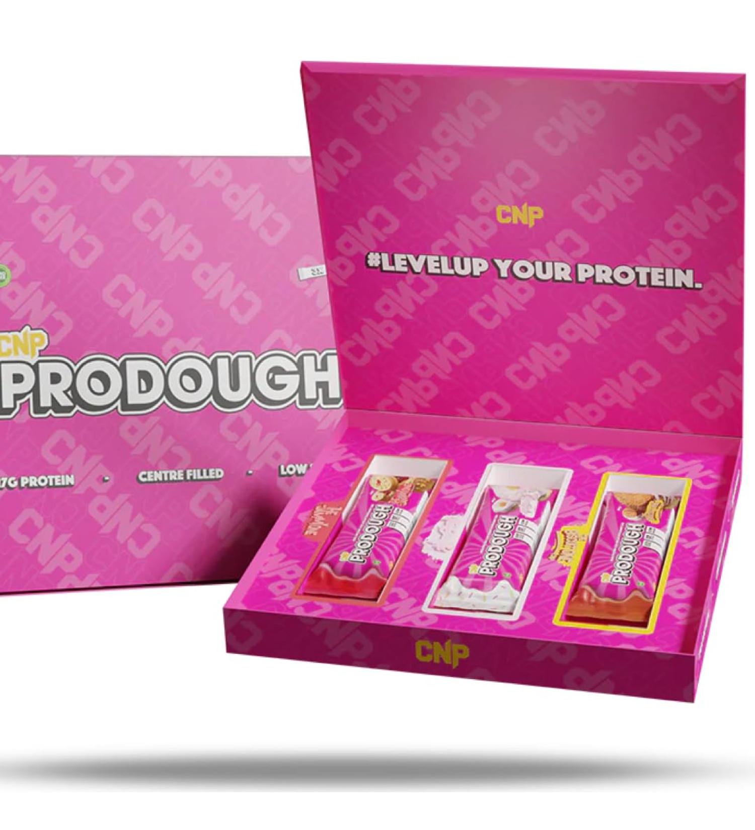 CNP Professional Prodough Milk Protein Bars - 17g Protein Soft Centre Filled Bars - 3 Delicious Flavours - Gift Set of 3 Bars - Buy Online on GoSupps.com