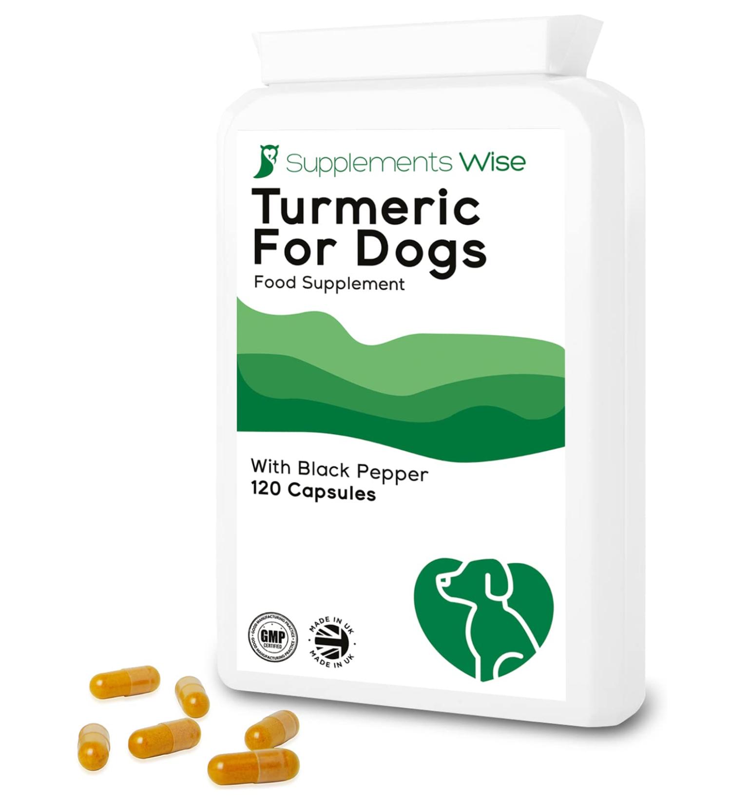 Turmeric for Dogs | Joint Pain Relief & Anti-Inflammatory Supplement | Senior Dog Joint Care with Curcumin & Black Pepper | 120 Capsules - Buy Online on GoSupps.com
