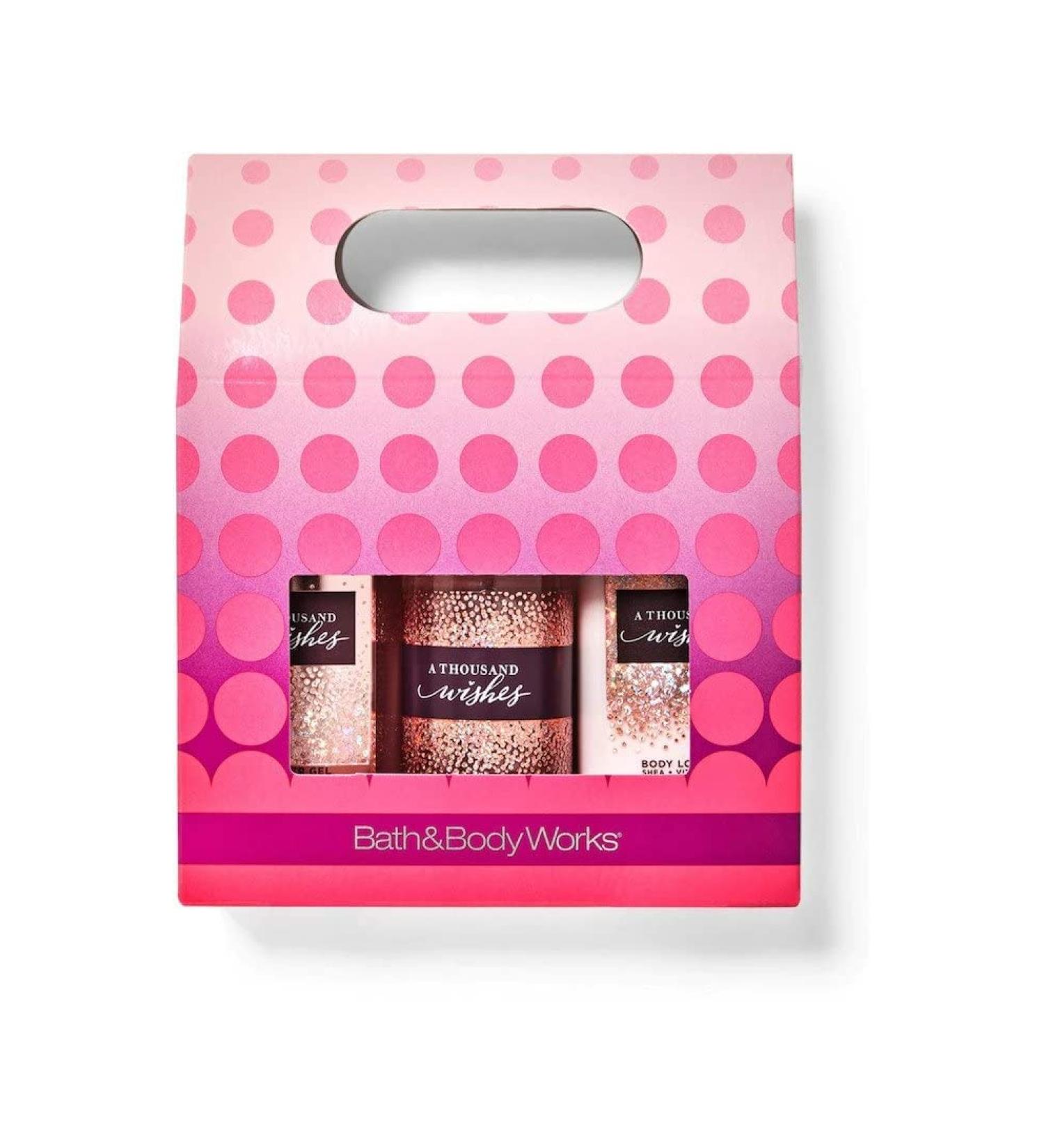 Bath & Body Works A Thousand Wishes Mini Body Set - Shower Gel, Lotion & Mist | 3 Piece Moisturizing Set - Buy Online on GoSupps.com