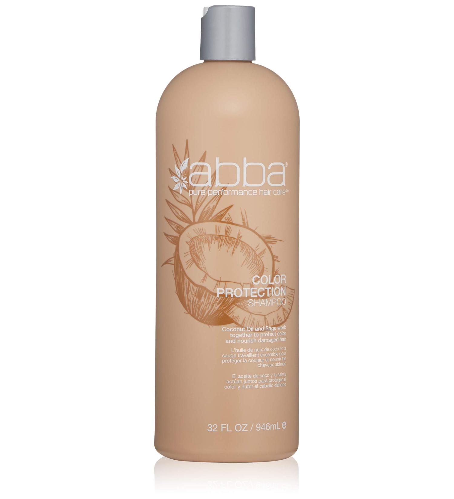 ABBA Color Protection Shampoo 32oz - Coconut & Sage | Sulfate & Paraben-Free - Buy Online on GoSupps.com