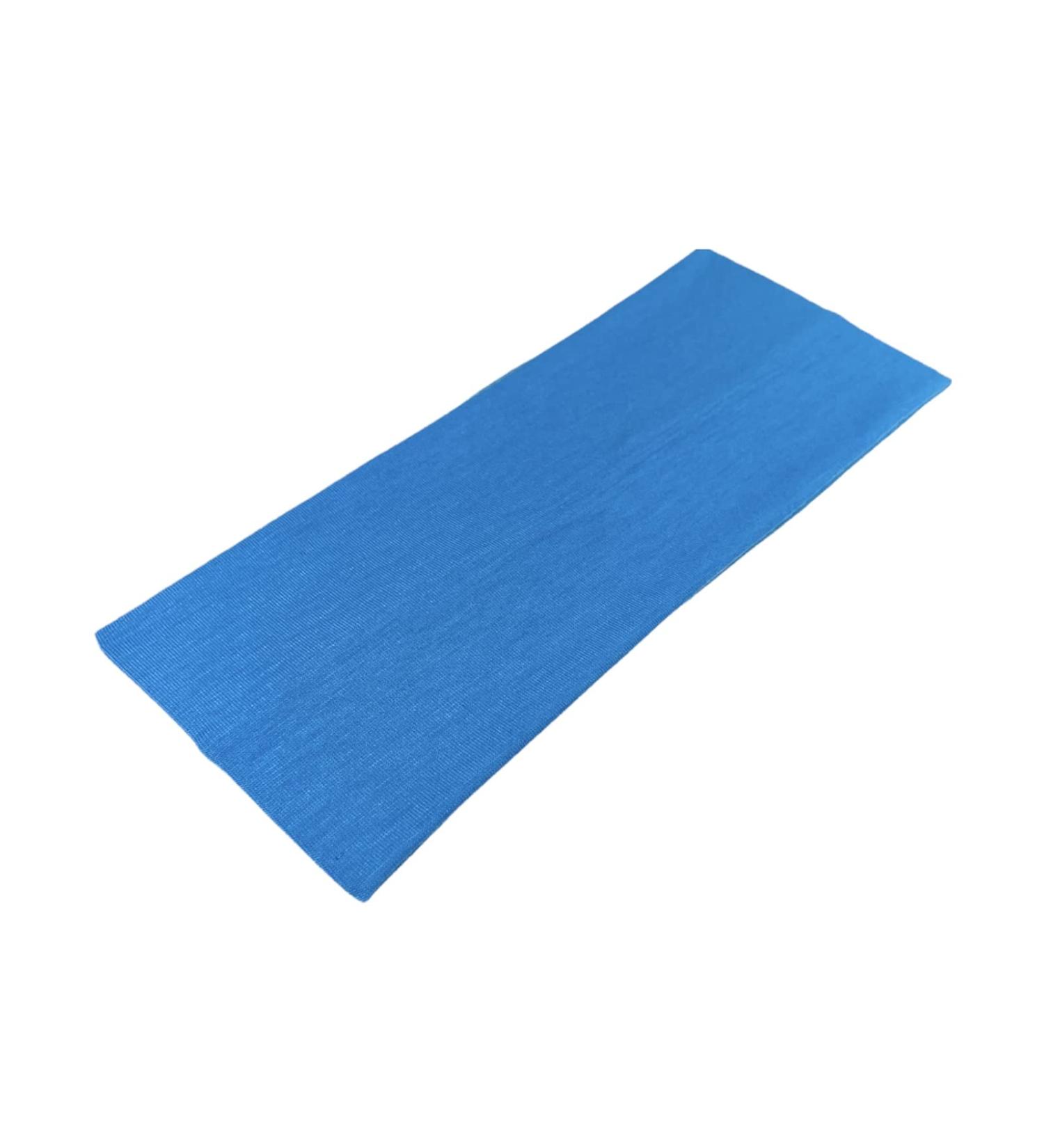 WESTEND CHOICE 9cm Wide Headbands Soft Head Band Plain Stretchy Unisex Kylie headband Bandeau Headbands for Women & Men Gym Yoga Hair Band (Blue)