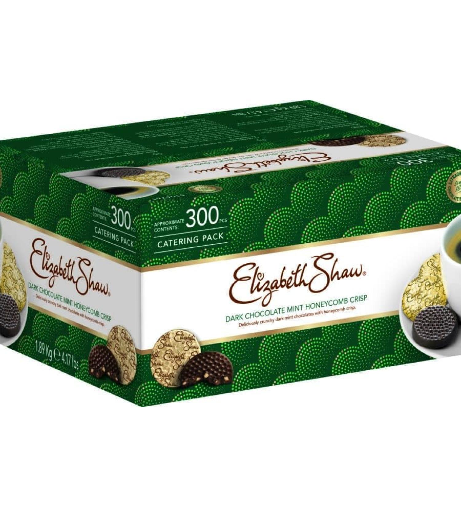 Elizabeth Shaw Mint/Milk/Cream Catering Party Pack Chocolates 1.89kg (Pack of 300s) (Dark Mint Crisp) Chocolate Dark Mint Crisp