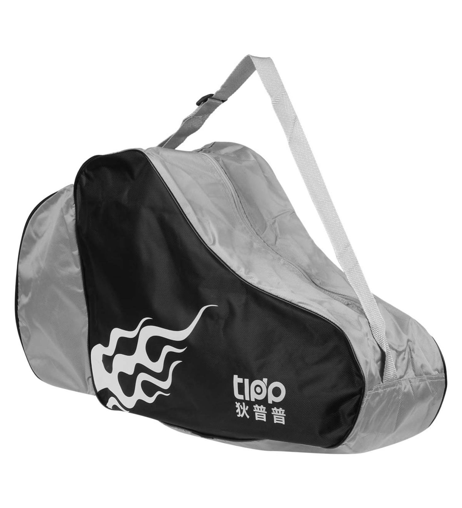 Besportble Kids Ice Skate Bag | Adjustable Shoulder Strap | Roller Skate Inline Skating Shoes Storage | Blue Black - Buy Online on GoSupps.com