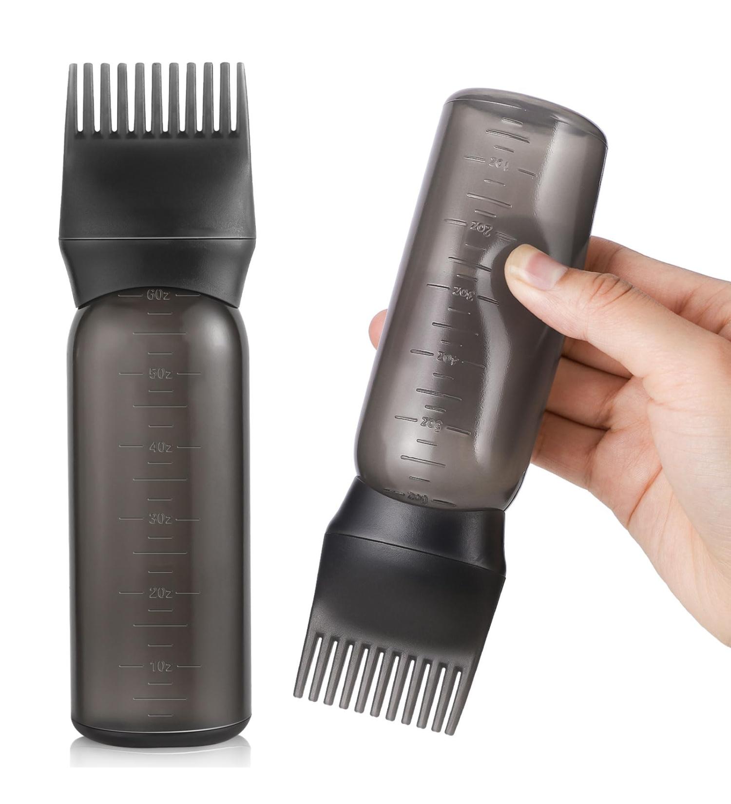 Buy Pimoys 6oz Root Comb Applicator Bottle - Hair Dye & Oiling Brush with Graduated Scale | International Shipping - Buy Online on GoSupps.com