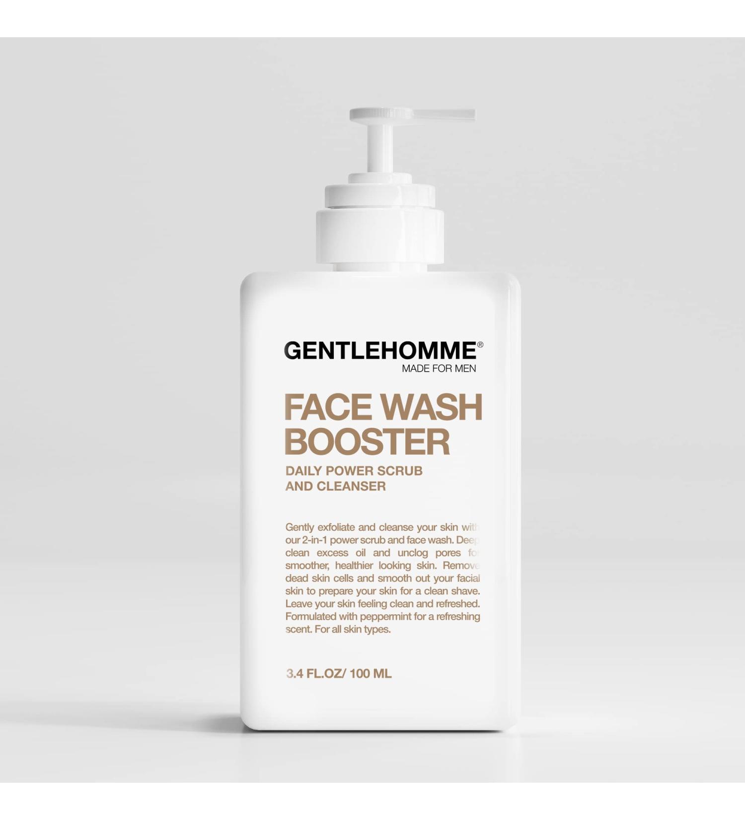 Men s Face Wash & Exfoliator - Daily Exfoliating Cleanser with Plant-Based Ingredients - Peppermint Scrub - Travel Size 3.4 fl oz - Perfect for All Skin Types - Buy Online on GoSupps.com