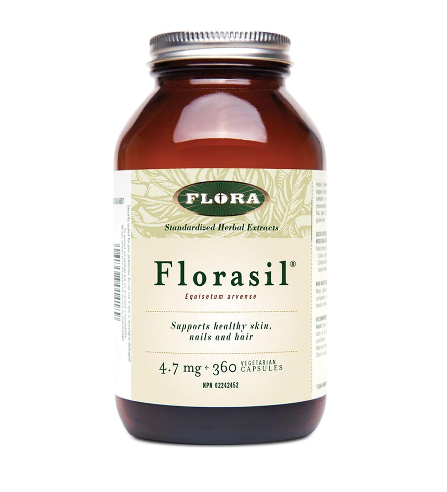 Flora Florasil 4.7mg Silicon (360 Capsules) - Organic Silica from Horsetail Herb - Buy Online on GoSupps.com