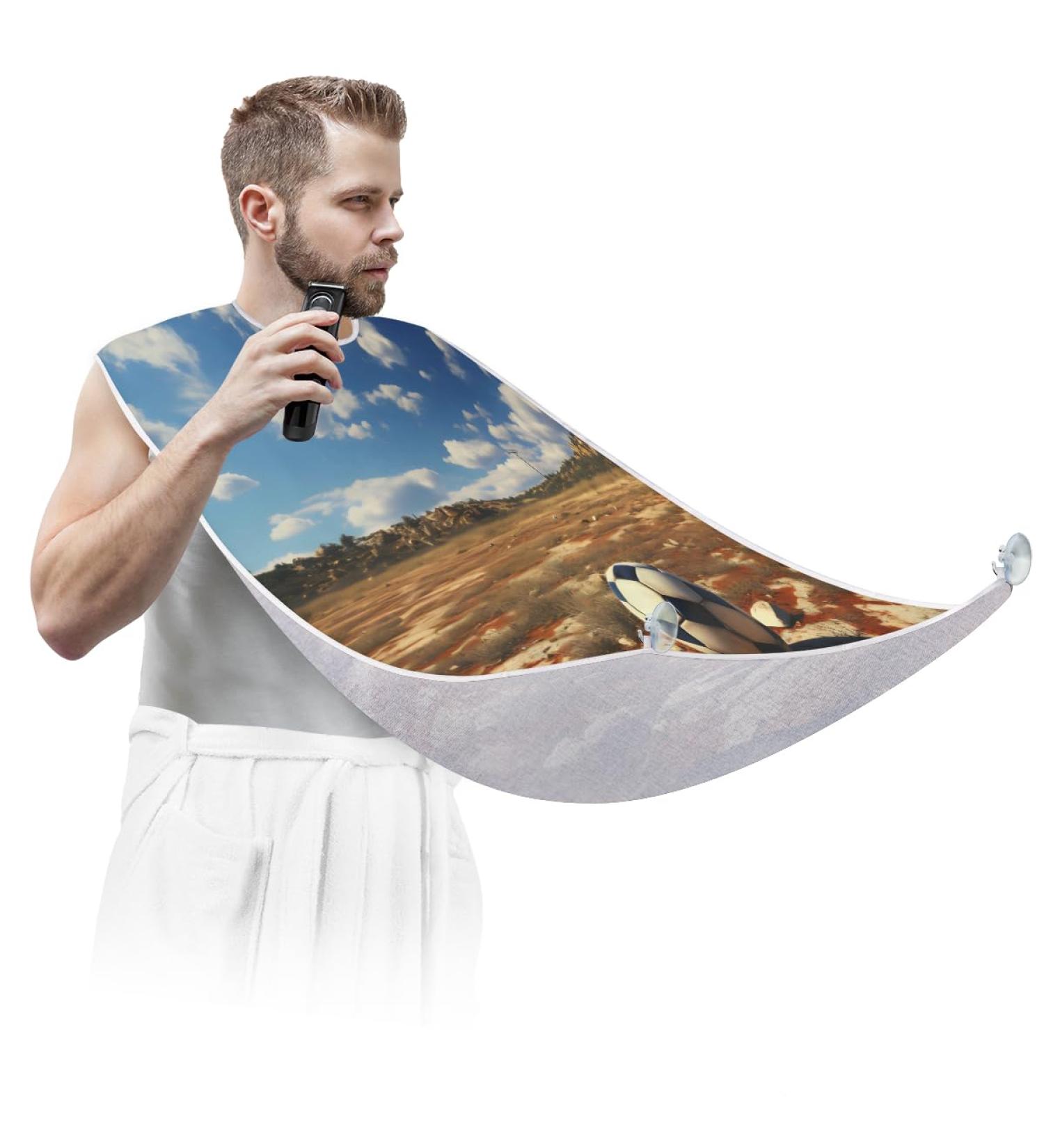 Sky Soccer Beard Bib Apron | Beard Hair Catcher for Men | Perfect Gift for Father's Day Anniversaries & Christmas | Includes 2 Suction Cups - Buy Online on GoSupps.com