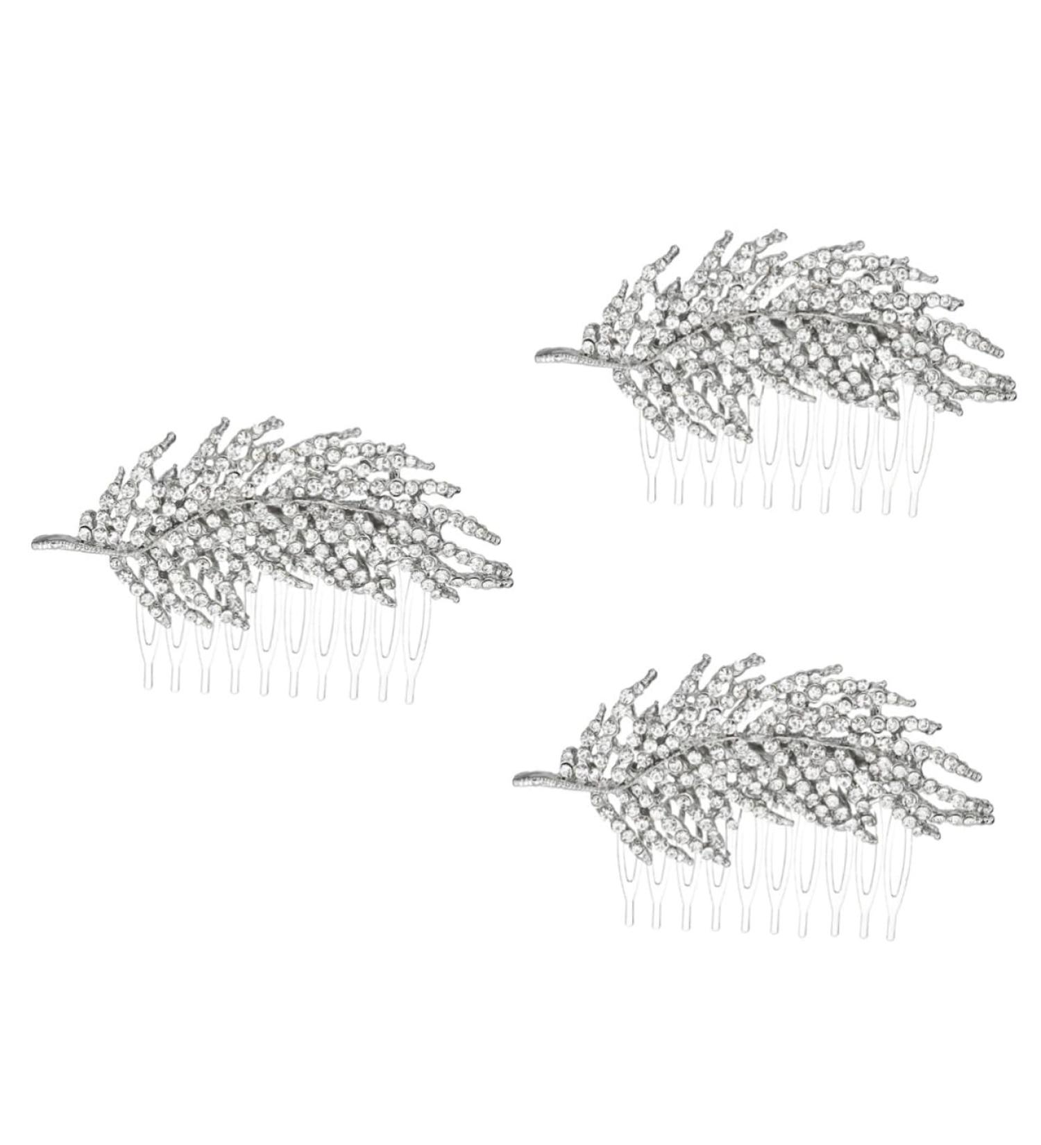FRCOLOR Set of 3 Hair Accessories for Wedding Bridal Headpiece for Wedding Hair Accessories for the Bride Pearl Hair Pin Hair Accessories with Flowers Pearl Hair Clip Tiara Comb Wedding Dress - Buy Online on GoSupps.com