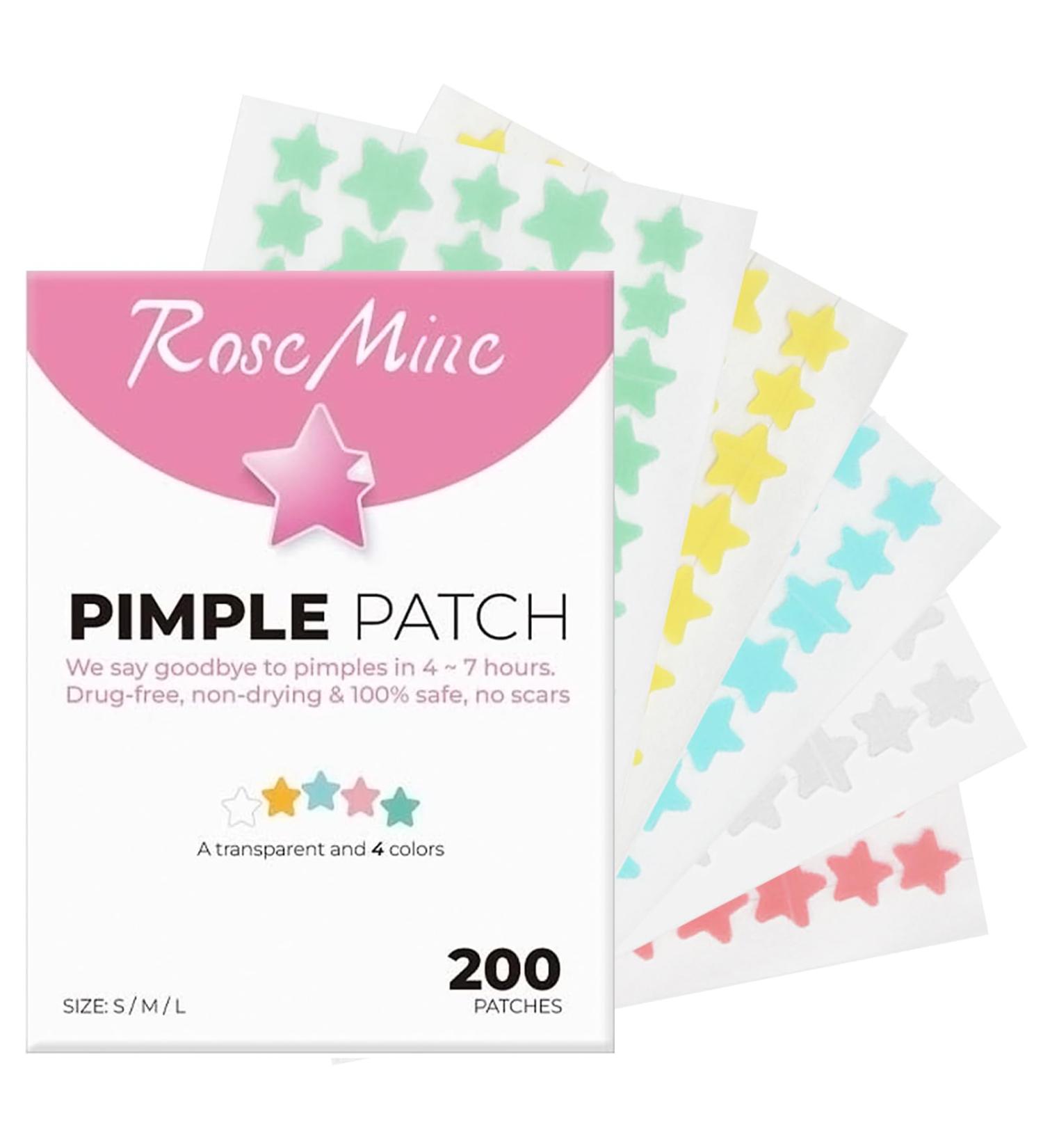 Pimple Patches 5 Color 200 Spot Patches Hydrocolloid Patches Drug-Free Non-Drying No Scars & 100% Safe Pimple Acne Patch 4-7 Hours Relieves S/M/L Sizes Star Pimple Patches - Buy Online on GoSupps.com