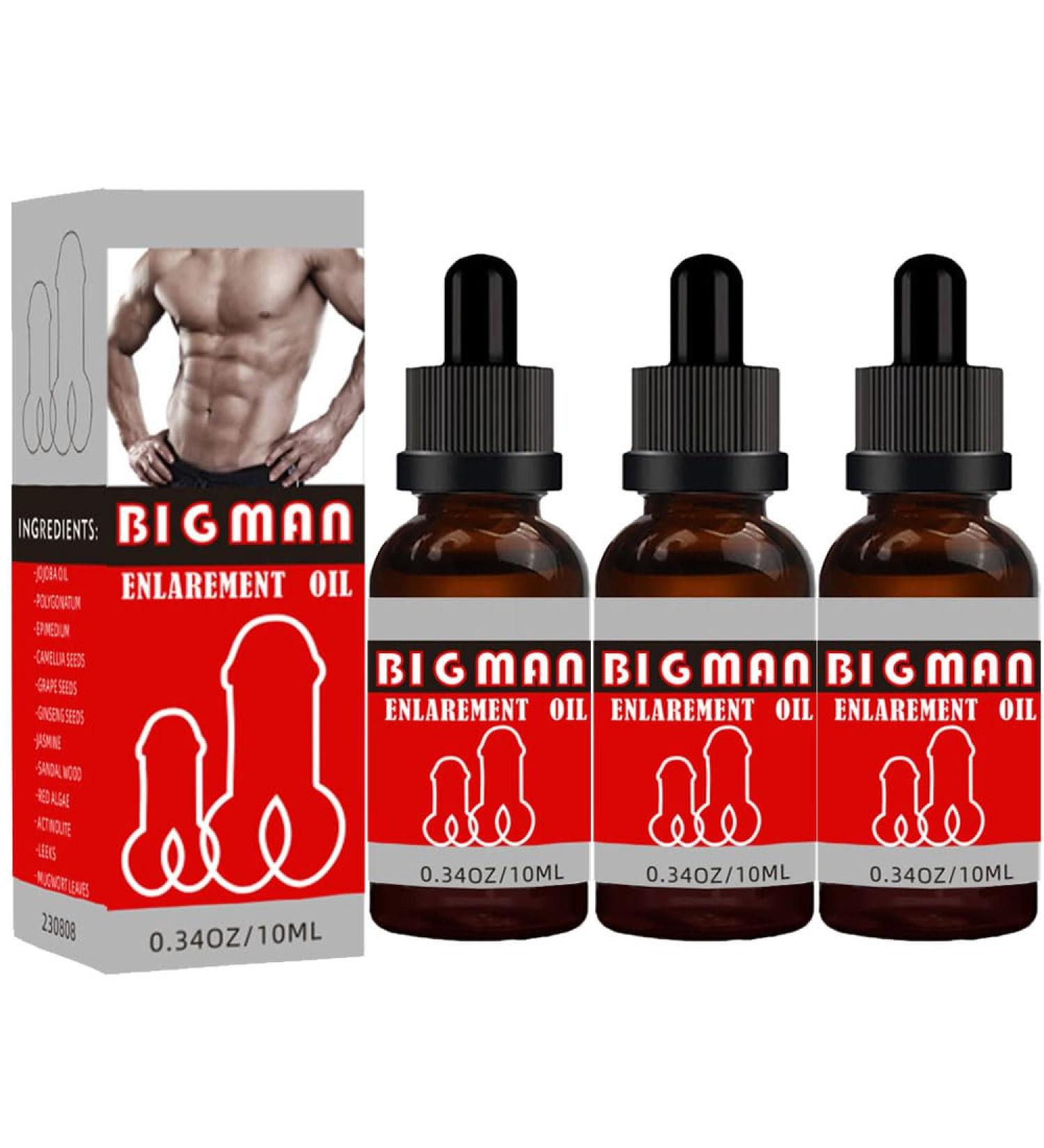 huile de massage pour hommes pour le sexe agrandissement extra fort du p nis agrandissement plus rapide du p nis de grande taille pour la croissance de la puissance de l'homme (M 3PC) - Buy Online on GoSupps.com
