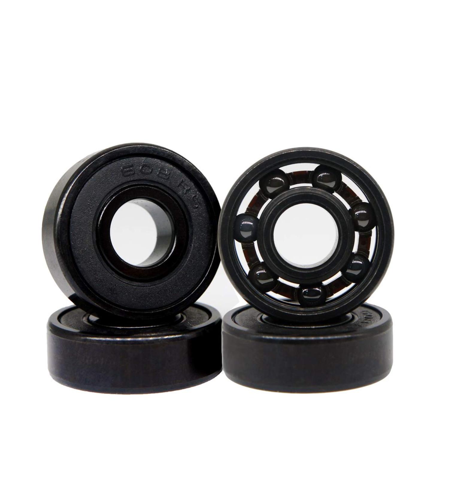 Z-FIRST High Speed 608RS Hybrid Black Ceramic Bearings for Longboard, Inline Skates, Skateboard, Scooters - Pack of 4 (Black) - Buy Online on GoSupps.com